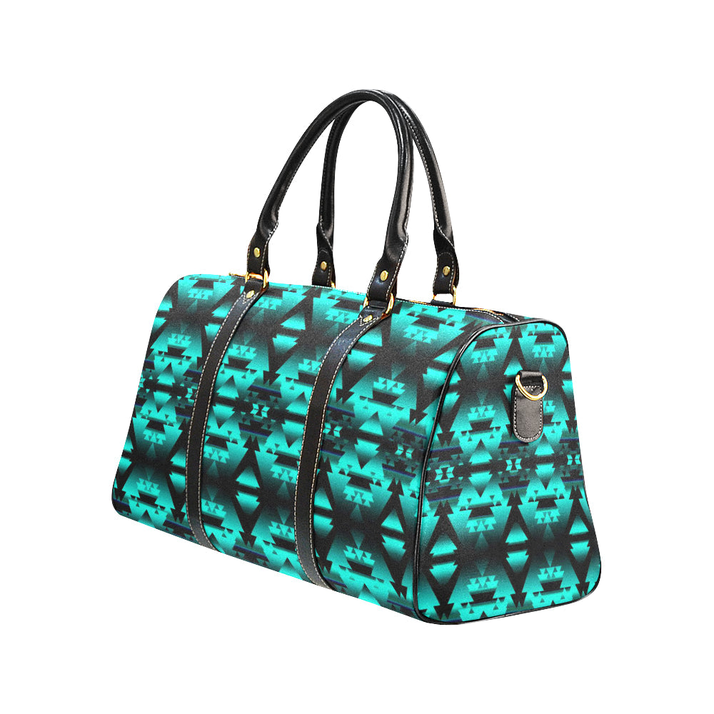 Dark-Teal-Winter-Camp New Waterproof Travel Bag/Large (Model 1639)