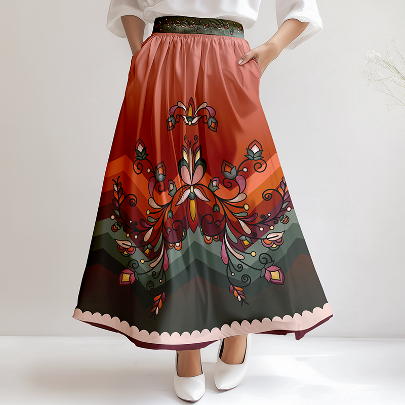 Burnt Sky Petals Skirt