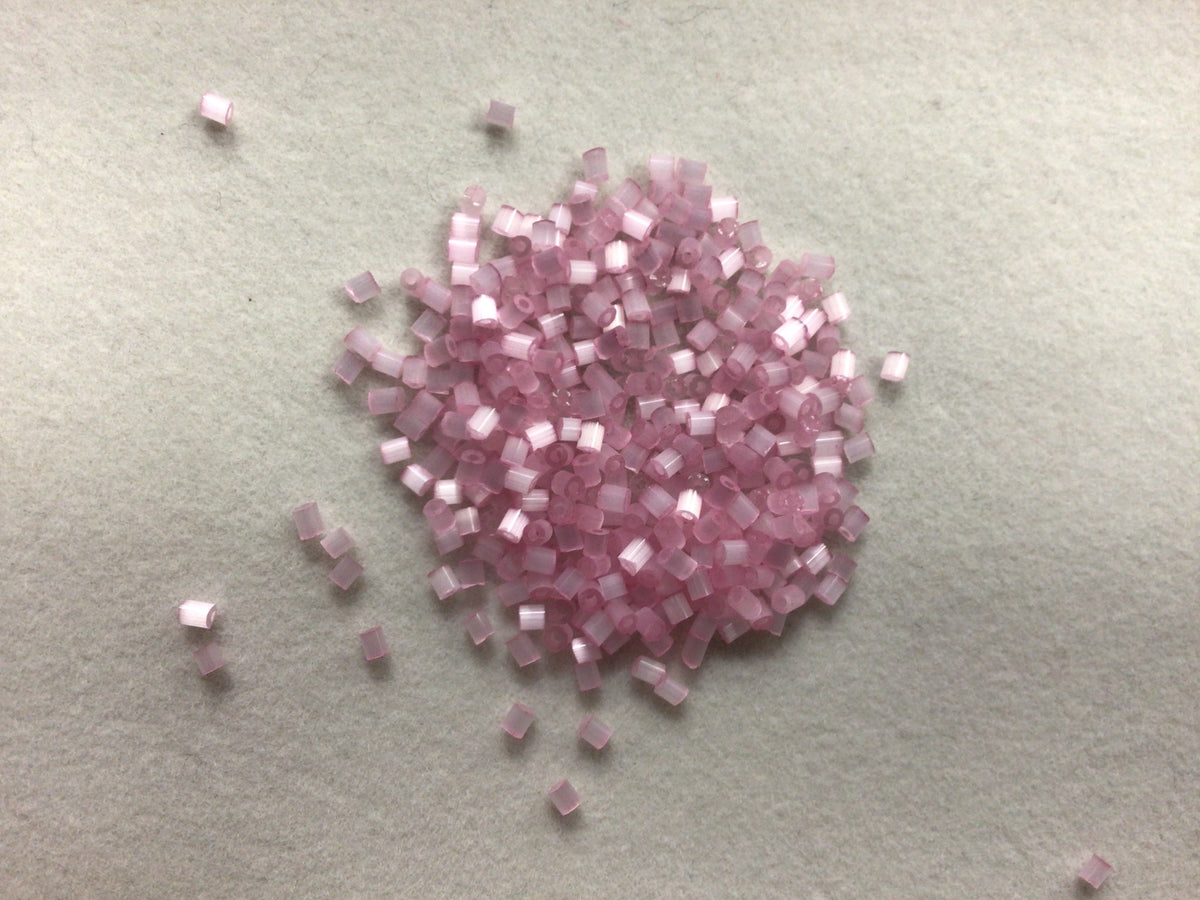 2mm Size 15/0 24g tube Cylindica Seed Beads Rose