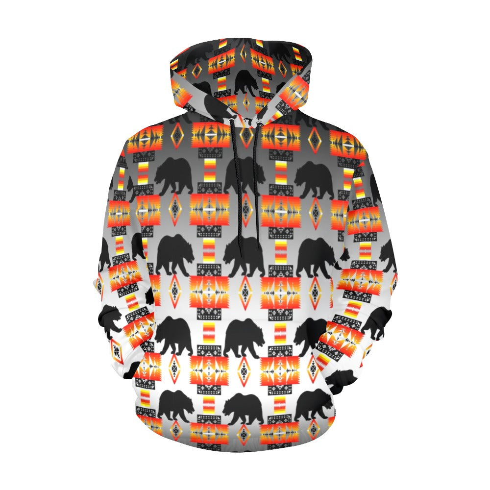 Bear Black and White Pullover Hoodie