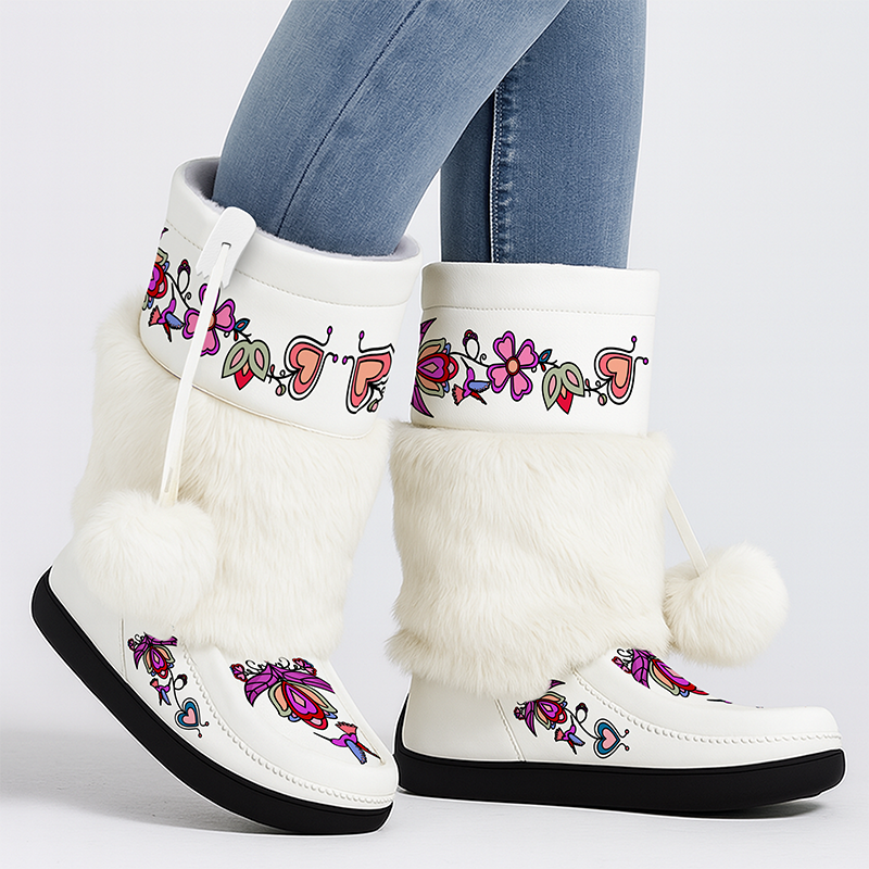 Frosted Leaf Spirit Real Leather MocLux Calf with Fur