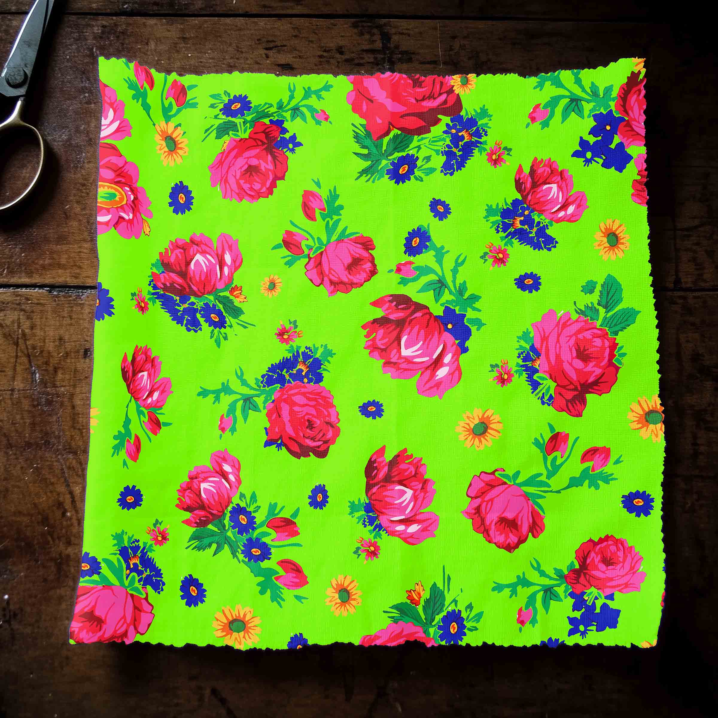 Kokum Ceremony Neon Green Cotton Poplin