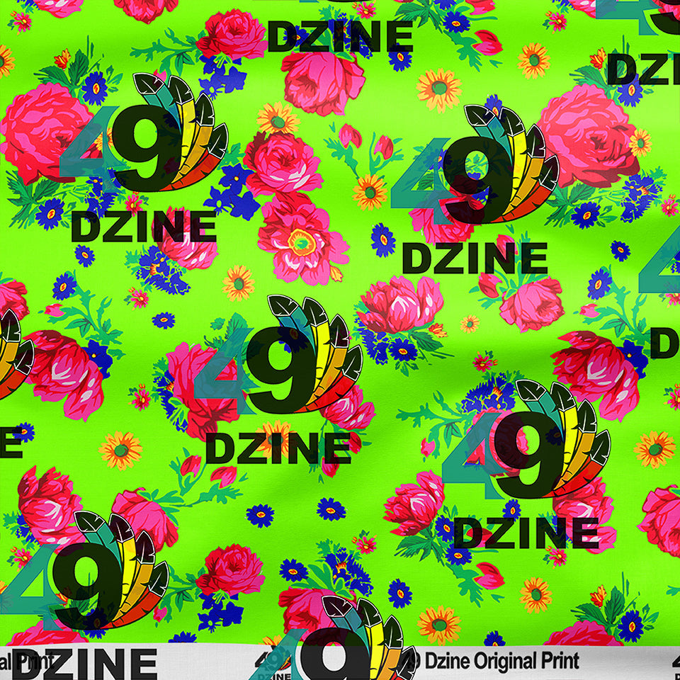 Kokum Ceremony Neon Green Cotton Poplin