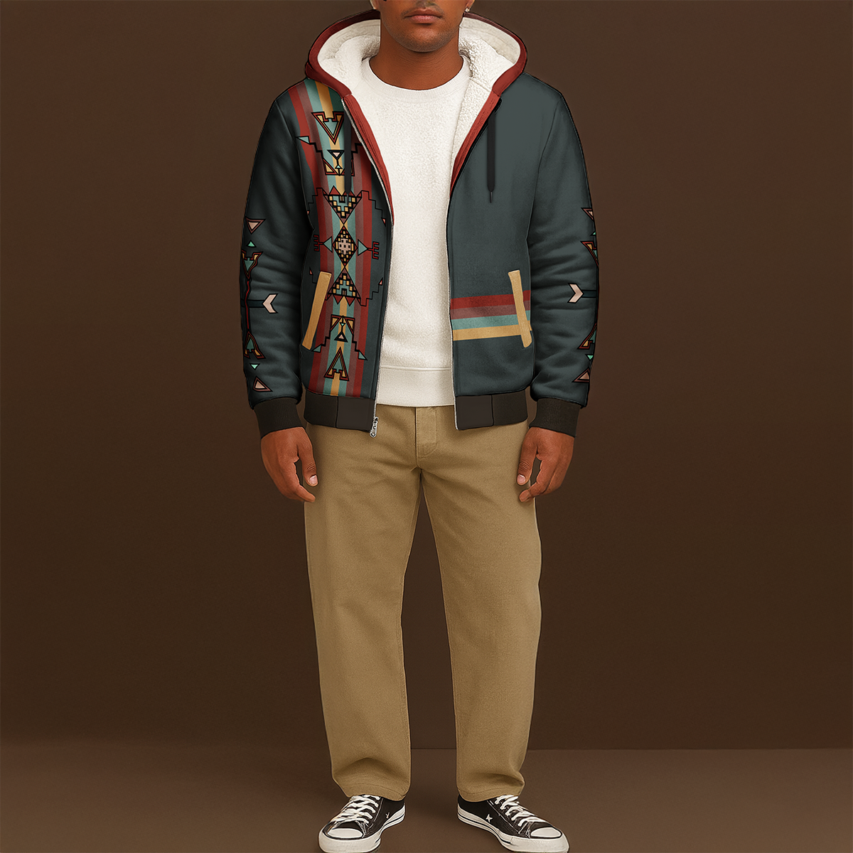 Earth Stepper Men's Sherpa Hoodie