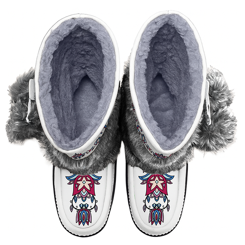 Northern Ember Real Leather MocLux Calf with Fur