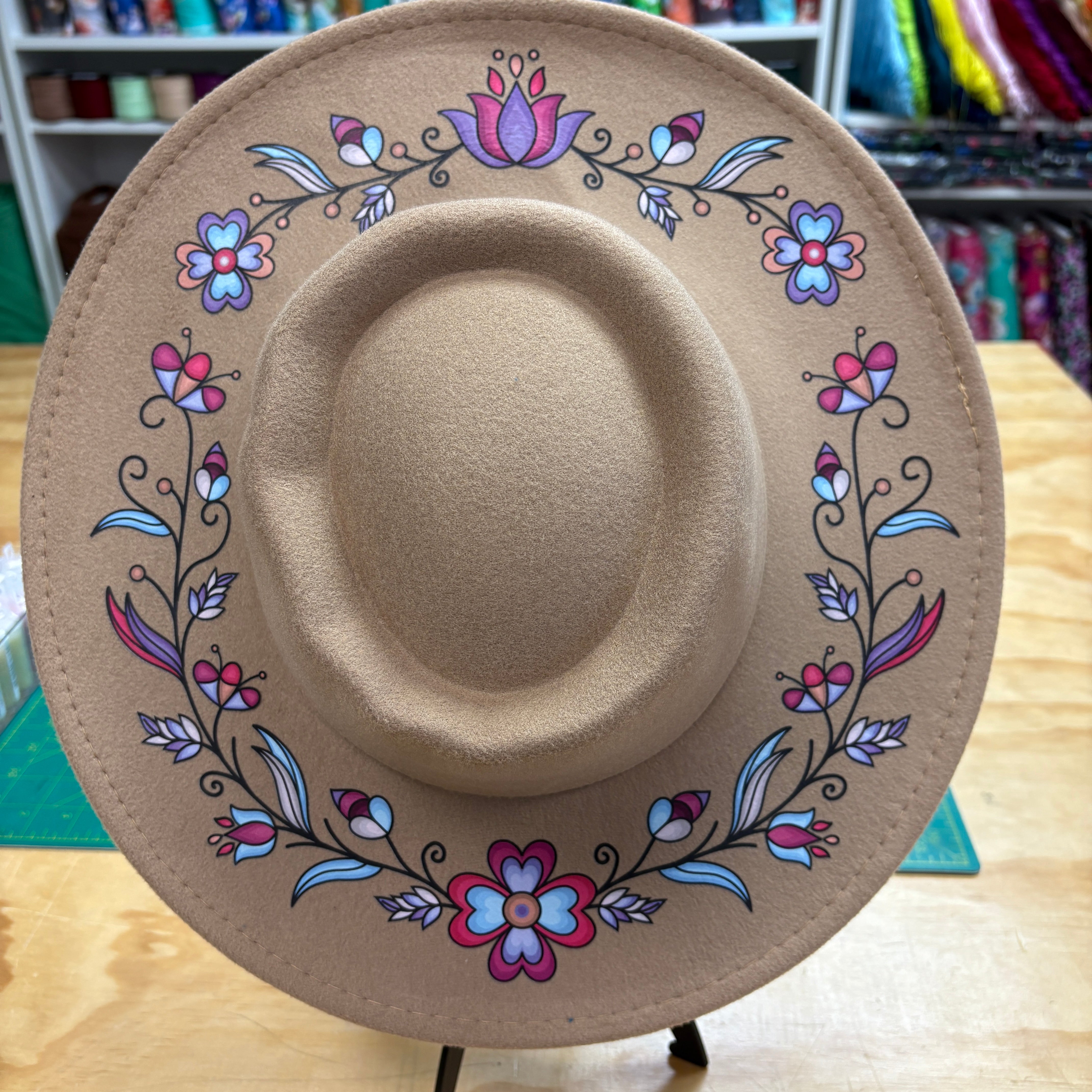 Snowdrop Serenade Brown Fedora Hat