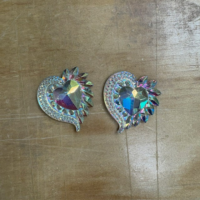 Heart Scale Cabochons Set of 2