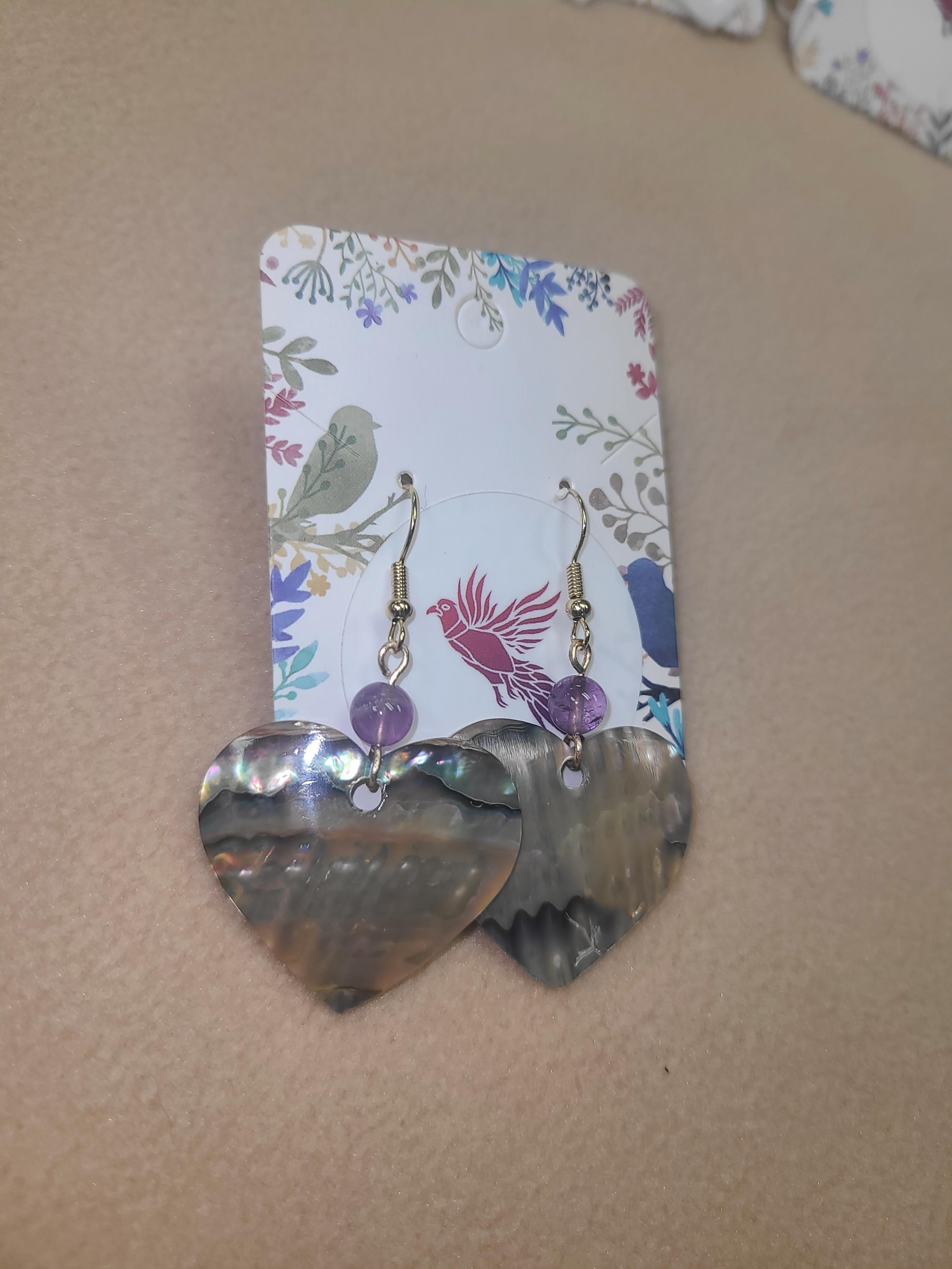 Kida Luttrell Abalone Heart Earrings