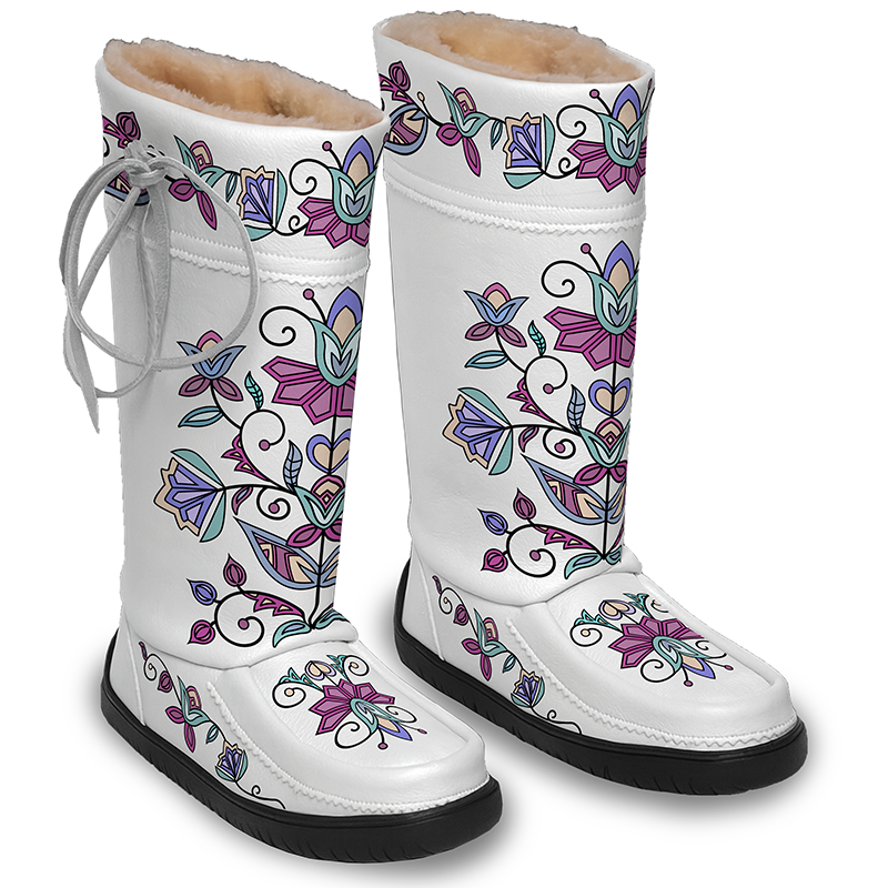 Moonlit Frost Real Leather MocLux Tall