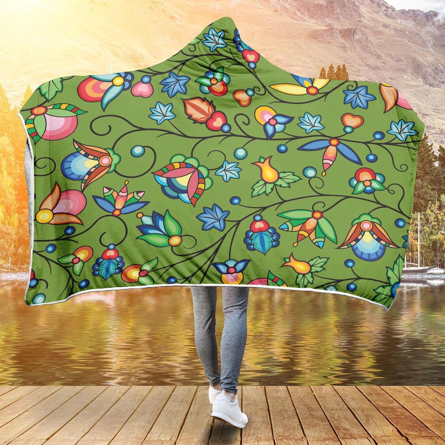 Prairie Plains Spirit Sweetgrass Hooded Blanket