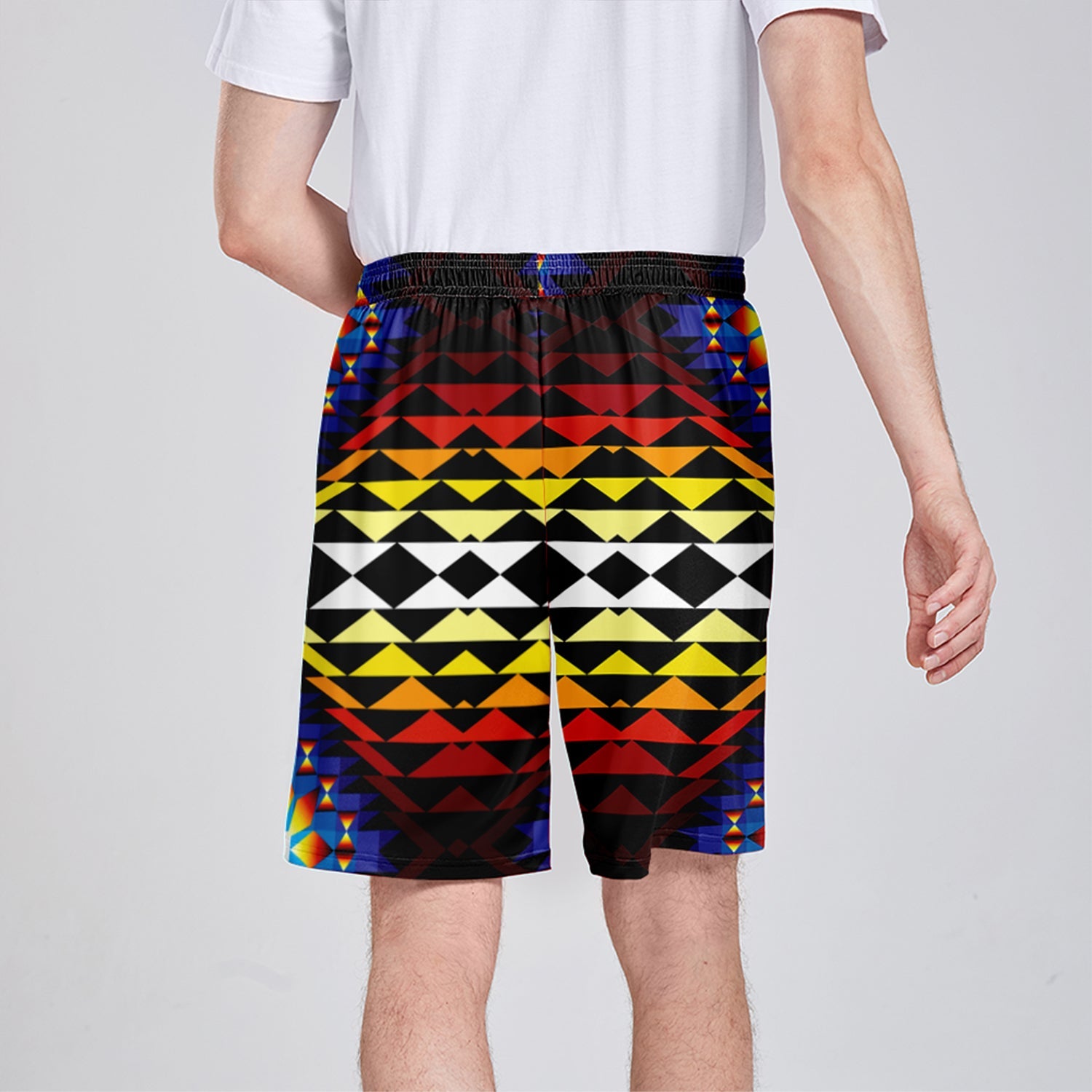 Sunset Blanket Athletic Shorts with Pockets