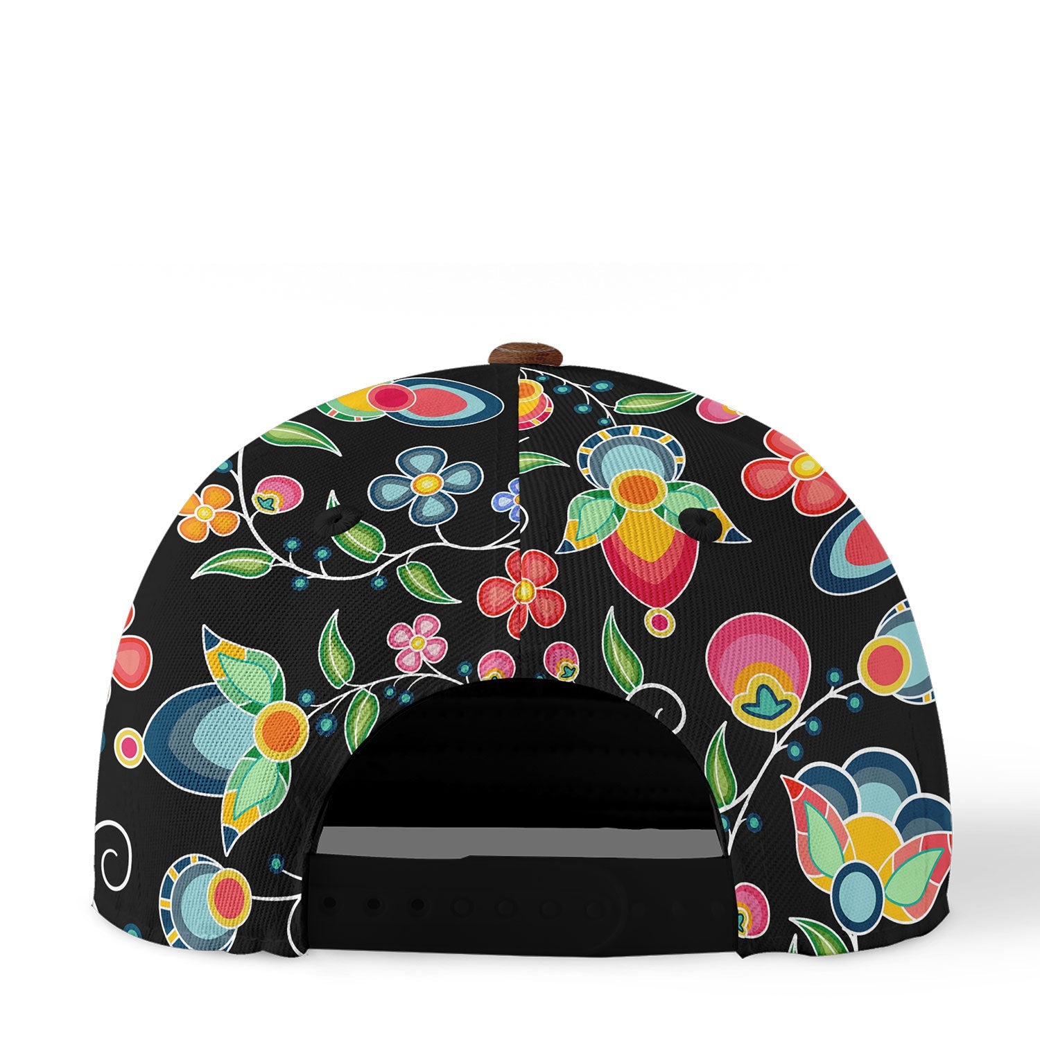 Floral Bounty Black Snapback Hat