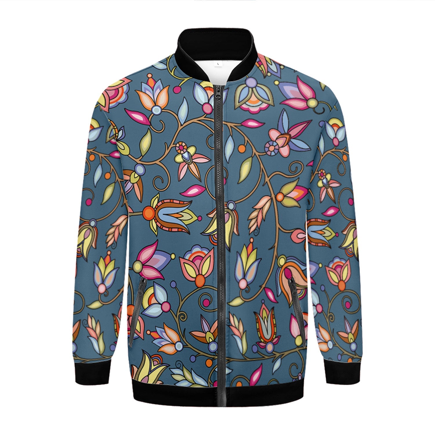 Buffalo Bloom Rainstorm Zippered Collared Lightweight Jacket