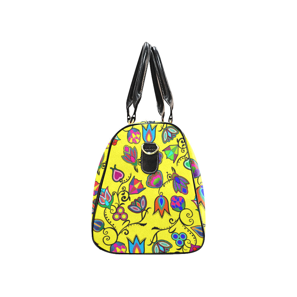 Indigenous Paisley - Yellow New Waterproof Travel Bag/Large (Model 1639)