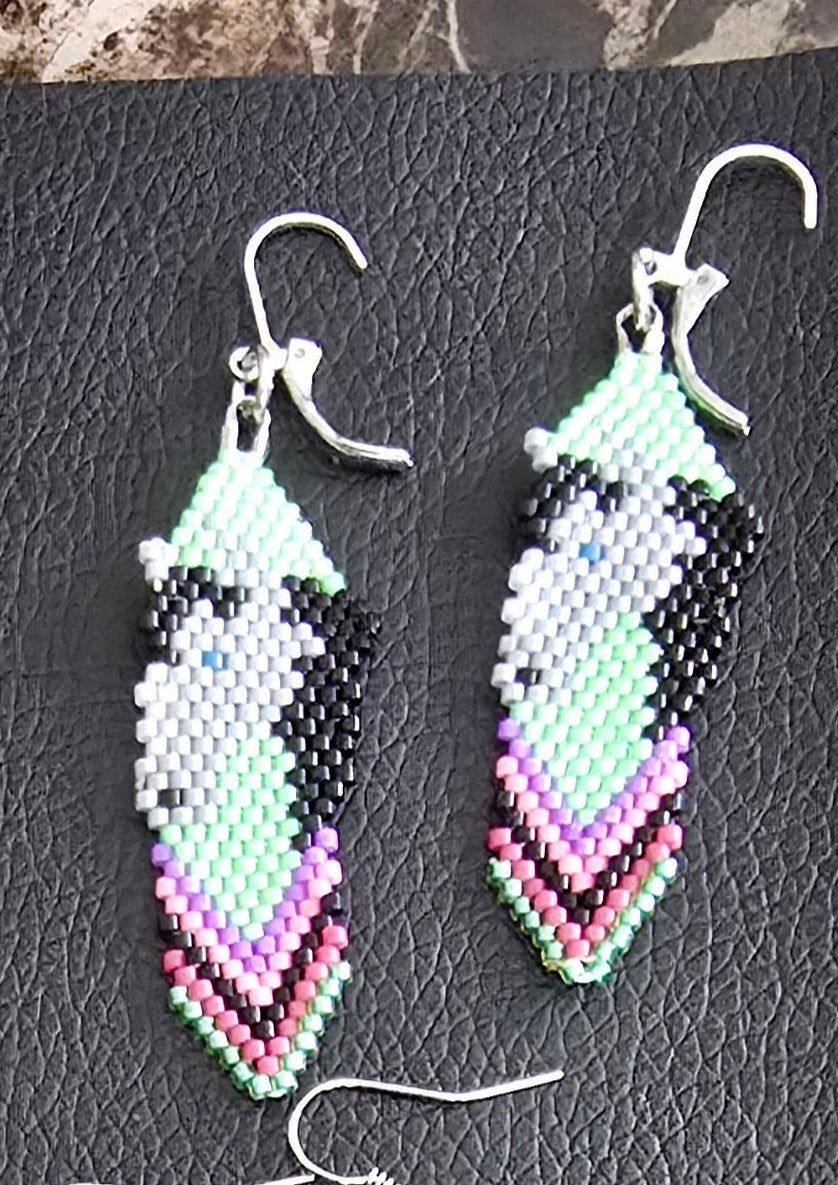 Madeline Desjarlais Horse Fringe Brick Stitch