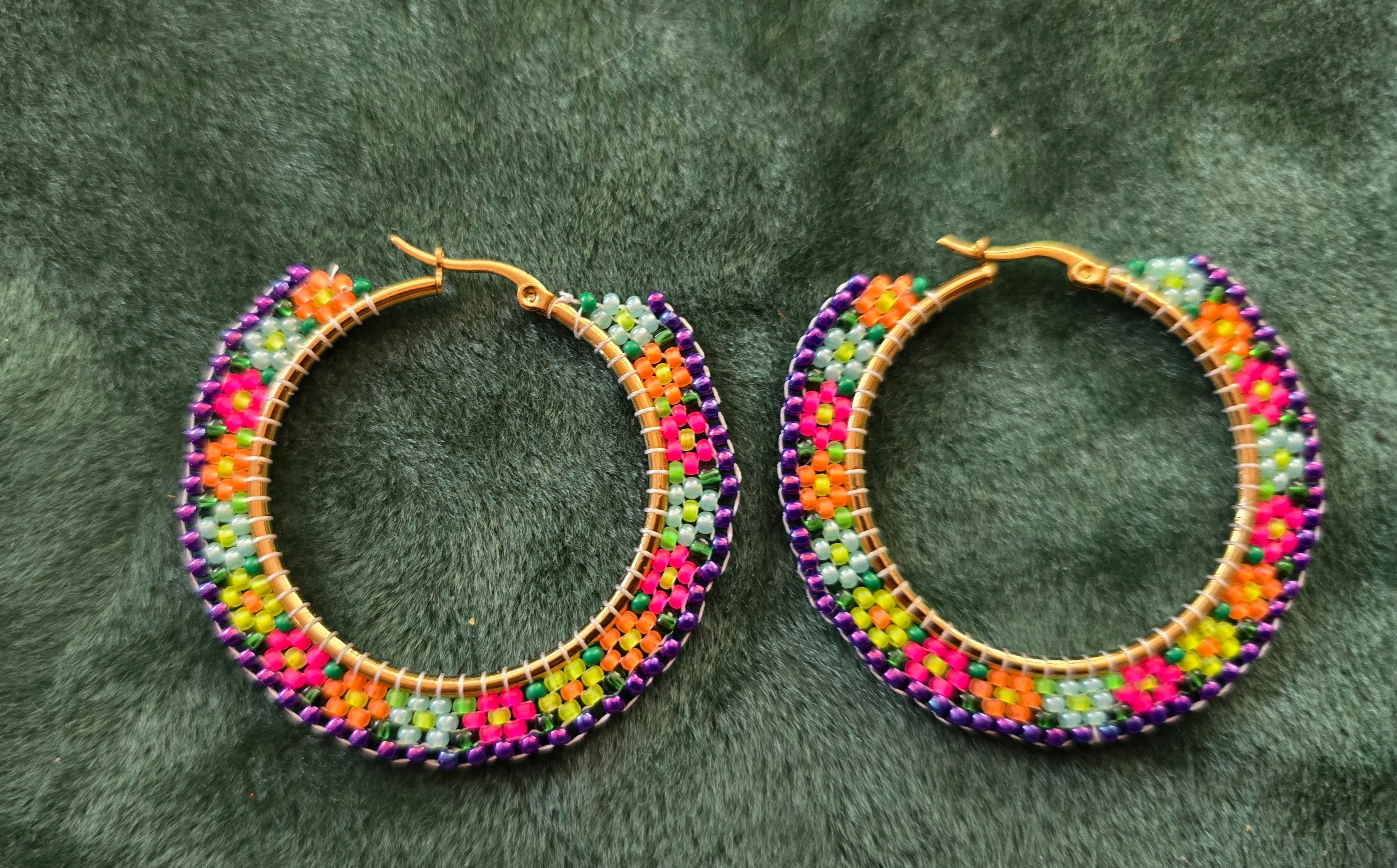 Madeline Desjarlais Flower Hoop Earrings