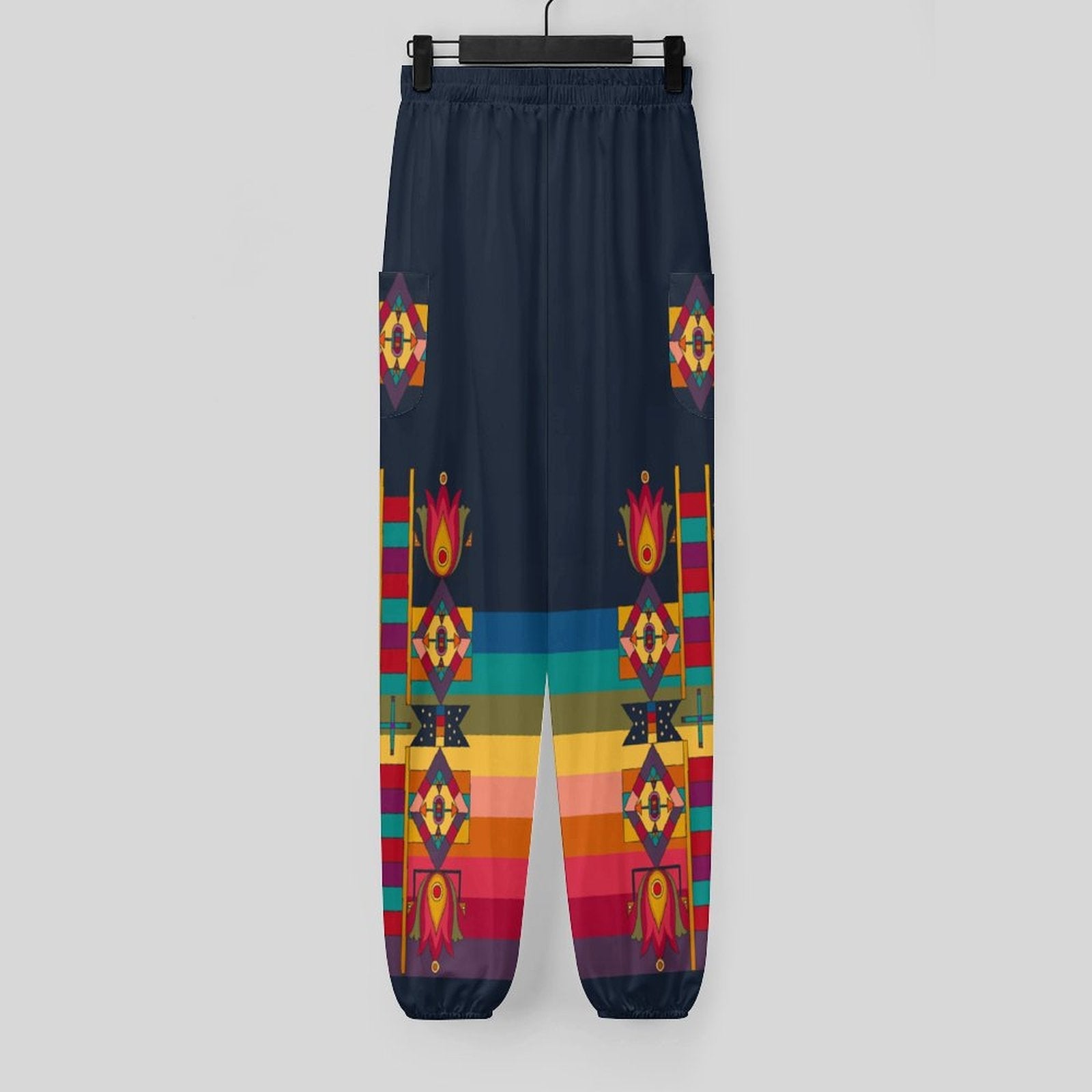 Floral Pathway Navy Ribbon Joggers