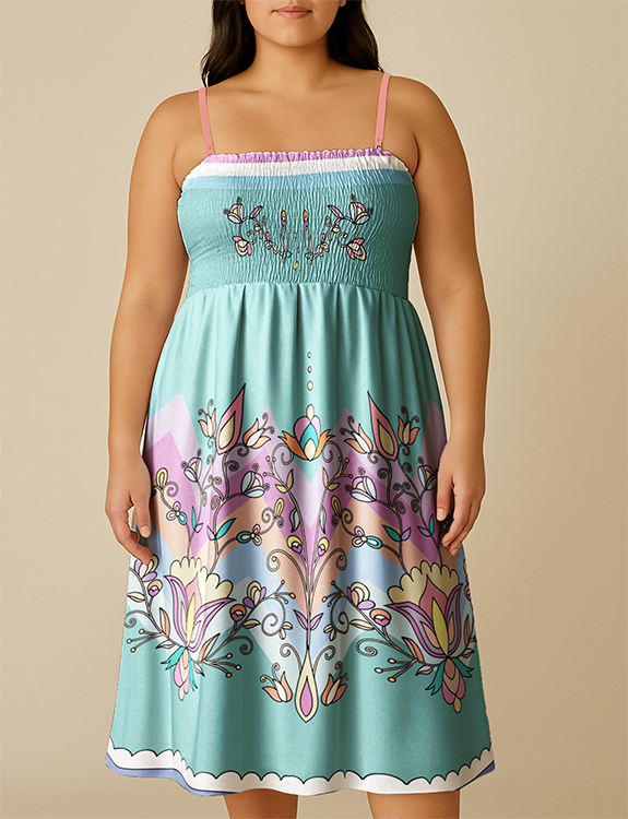 Thunder Mesa Petals Pastel Smock Top Dress