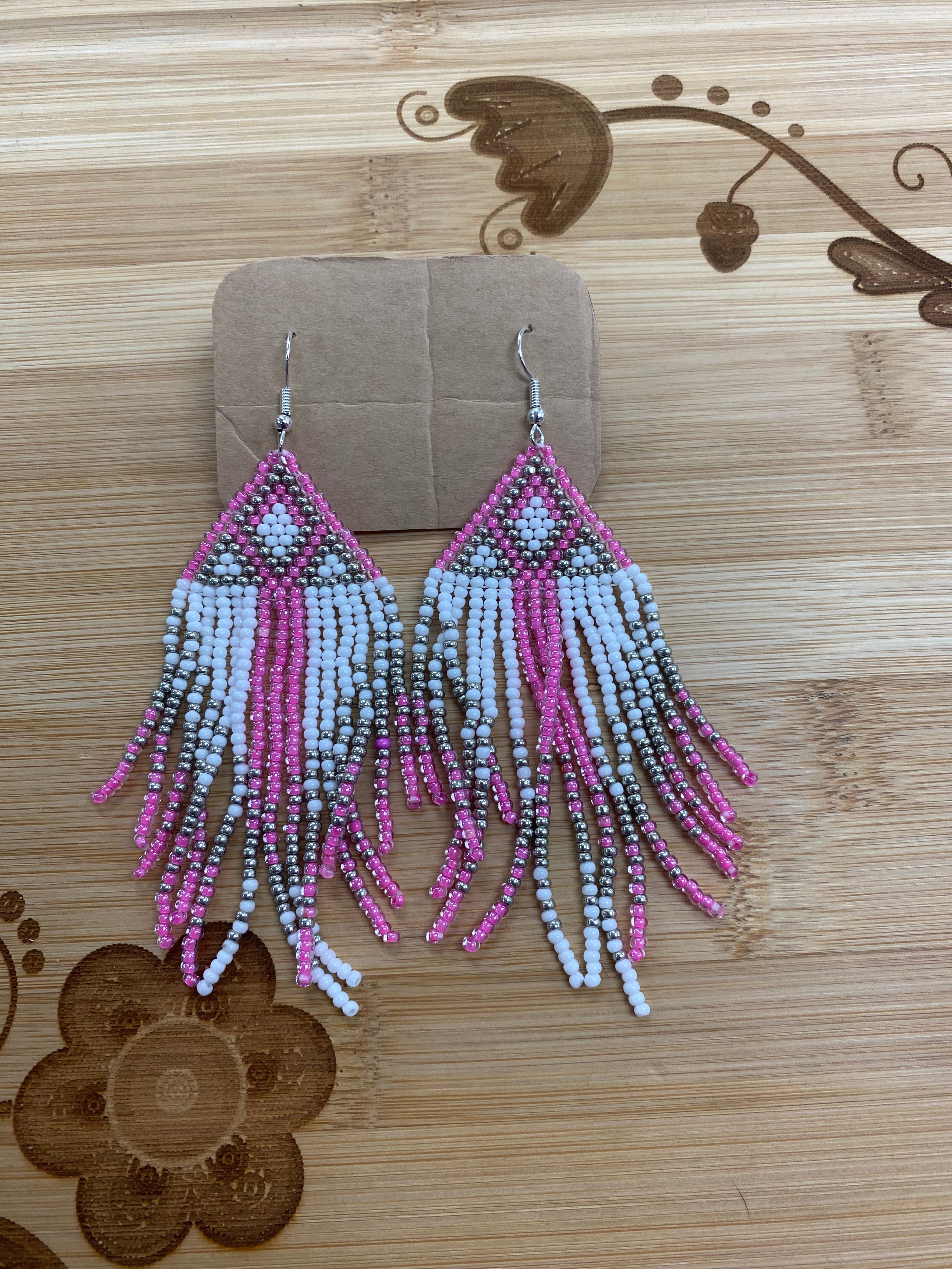 Danielle Redgun Beaded Earrings