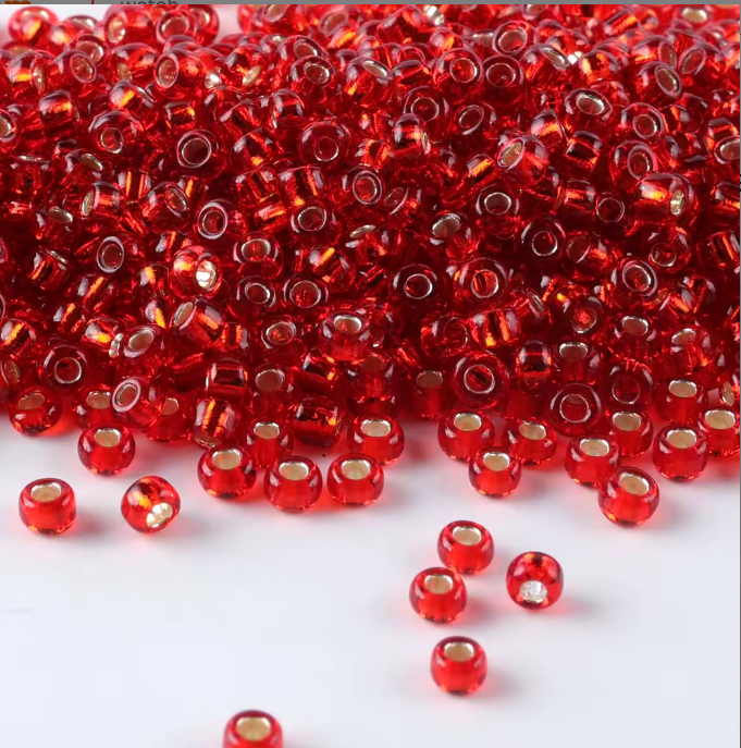 Seed Beads Size 11/0 - Sheer Apple