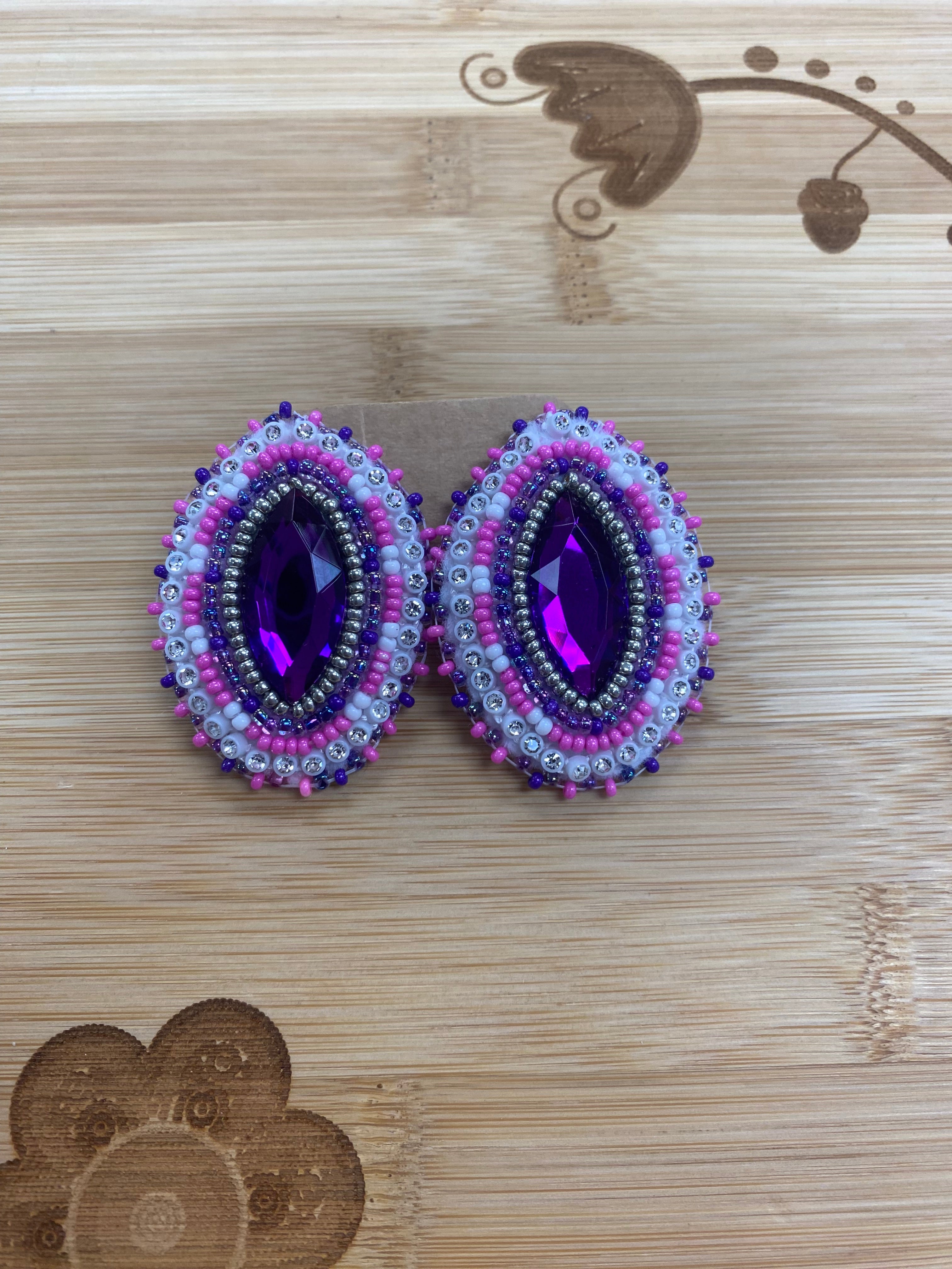 Danielle Redgun Beaded Earrings