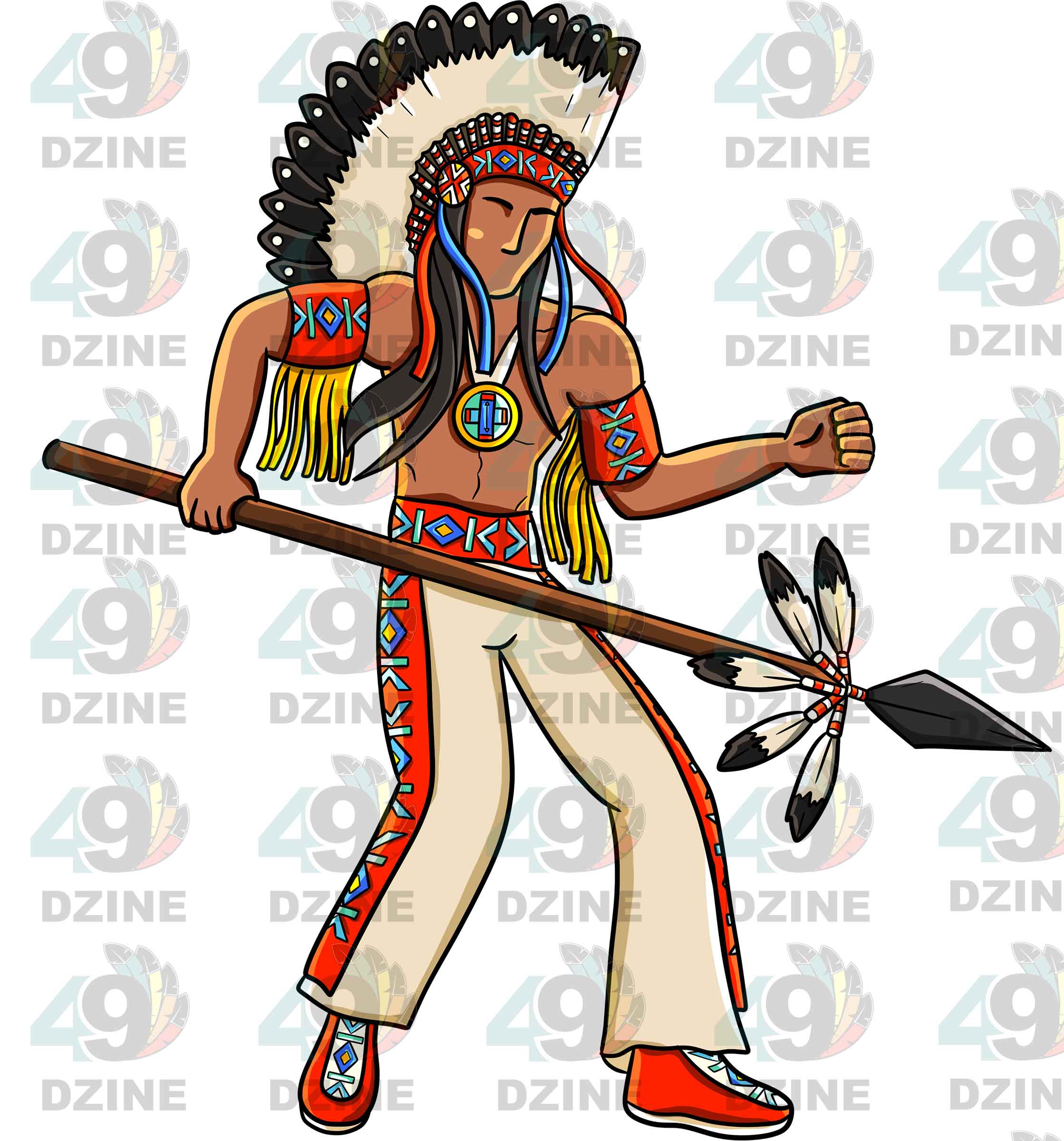 Chief 4 Colored Transfer (Various Sizes)