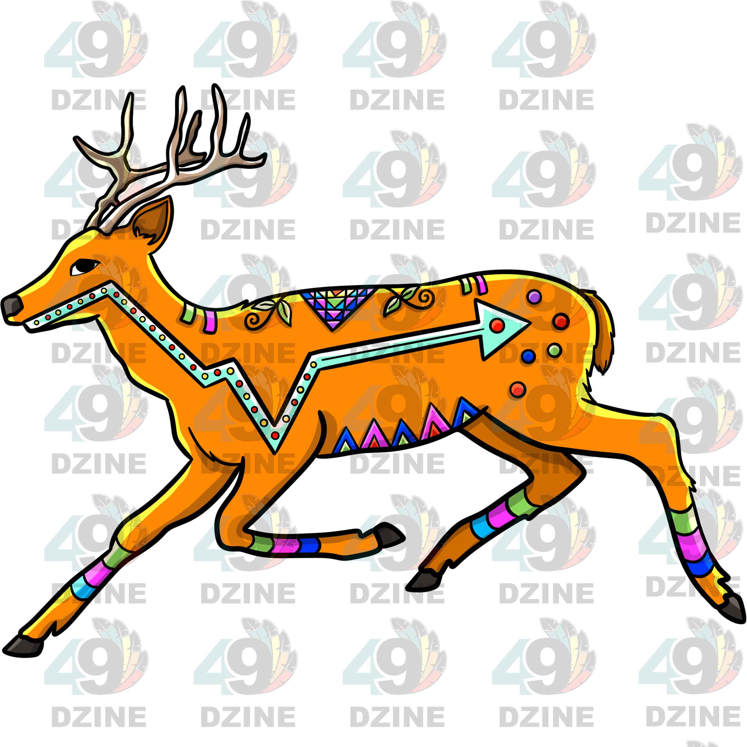 Deer 1 Colored Transfer (Various Sizes)