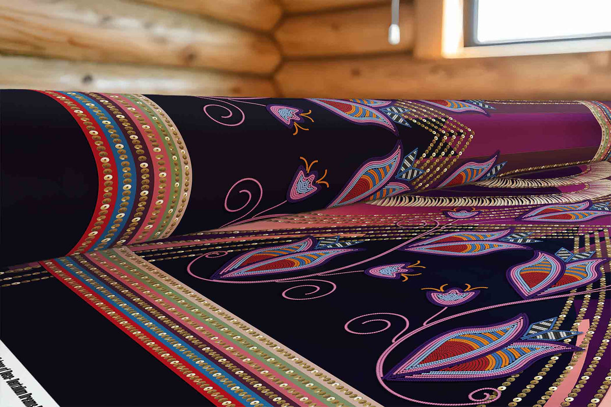 Dentalium Dreams Berry Cotton Poplin