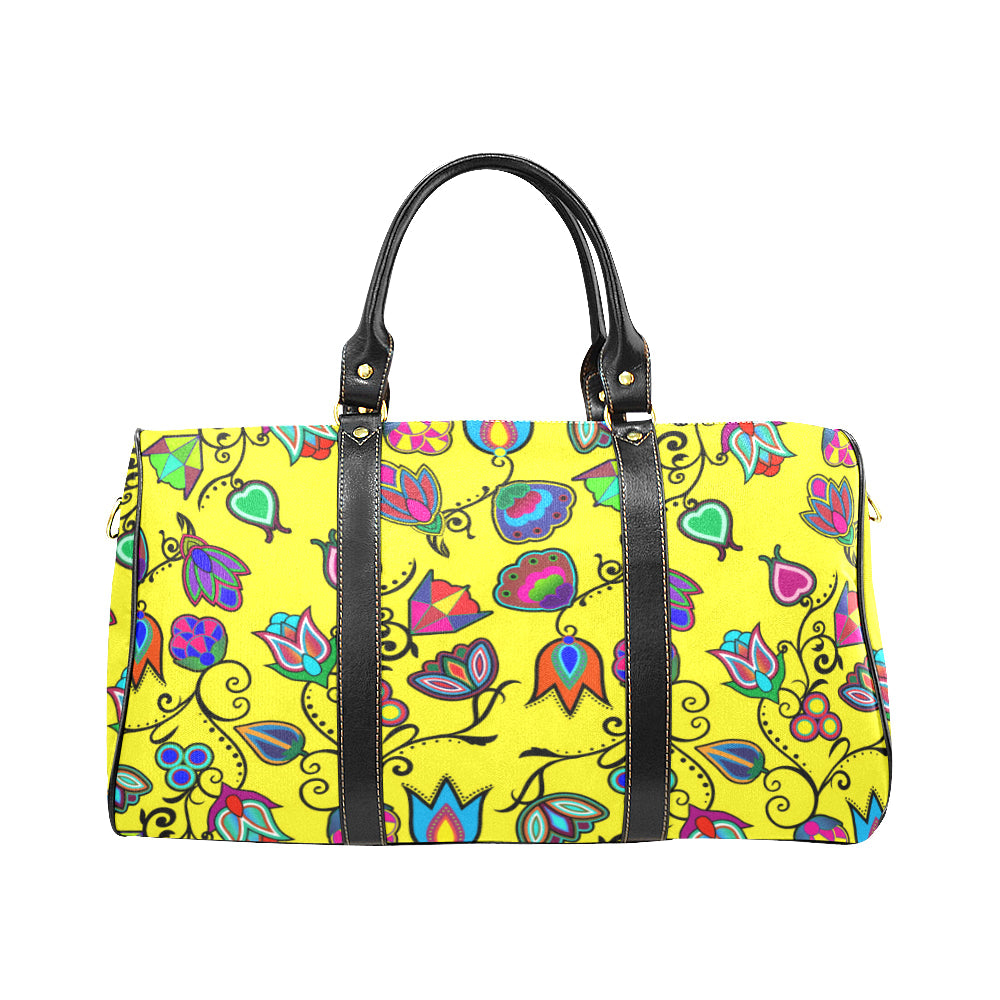 Indigenous Paisley - Yellow New Waterproof Travel Bag/Large (Model 1639)