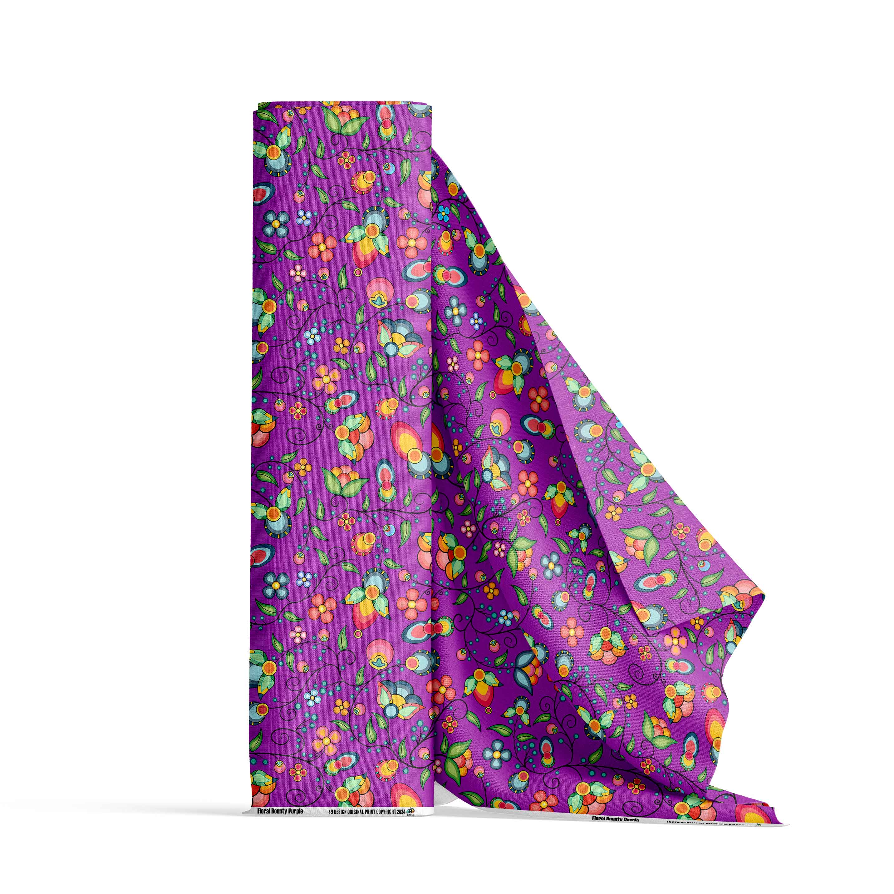 Floral Bounty Purple Cotton Fabric