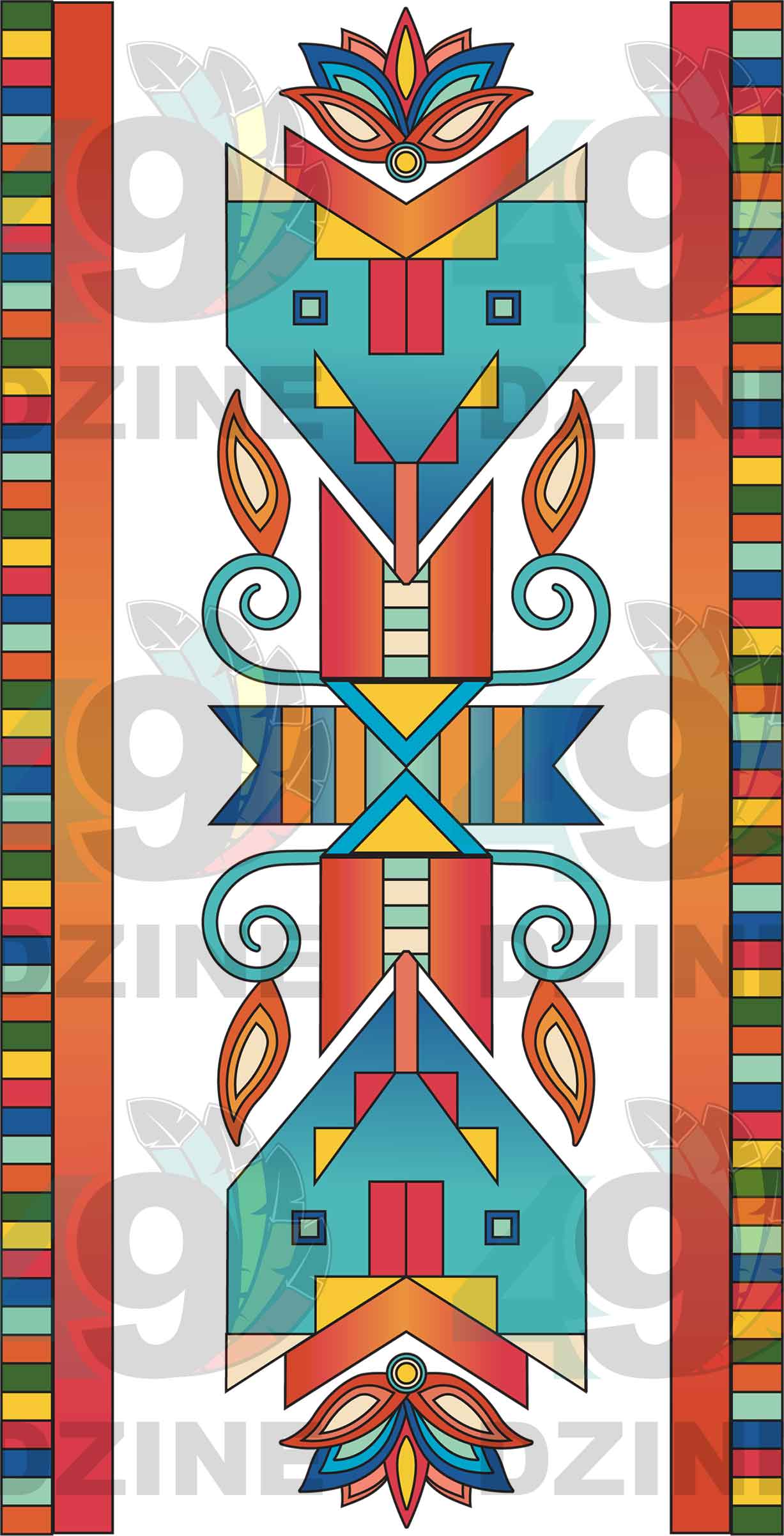 Heritage Tapestry Geometric Element 1 Transfer (Various Sizes)