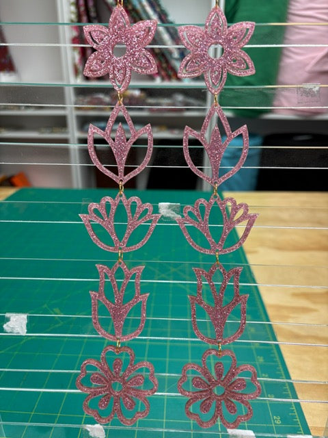 Handmade Long Acrylic Earrings