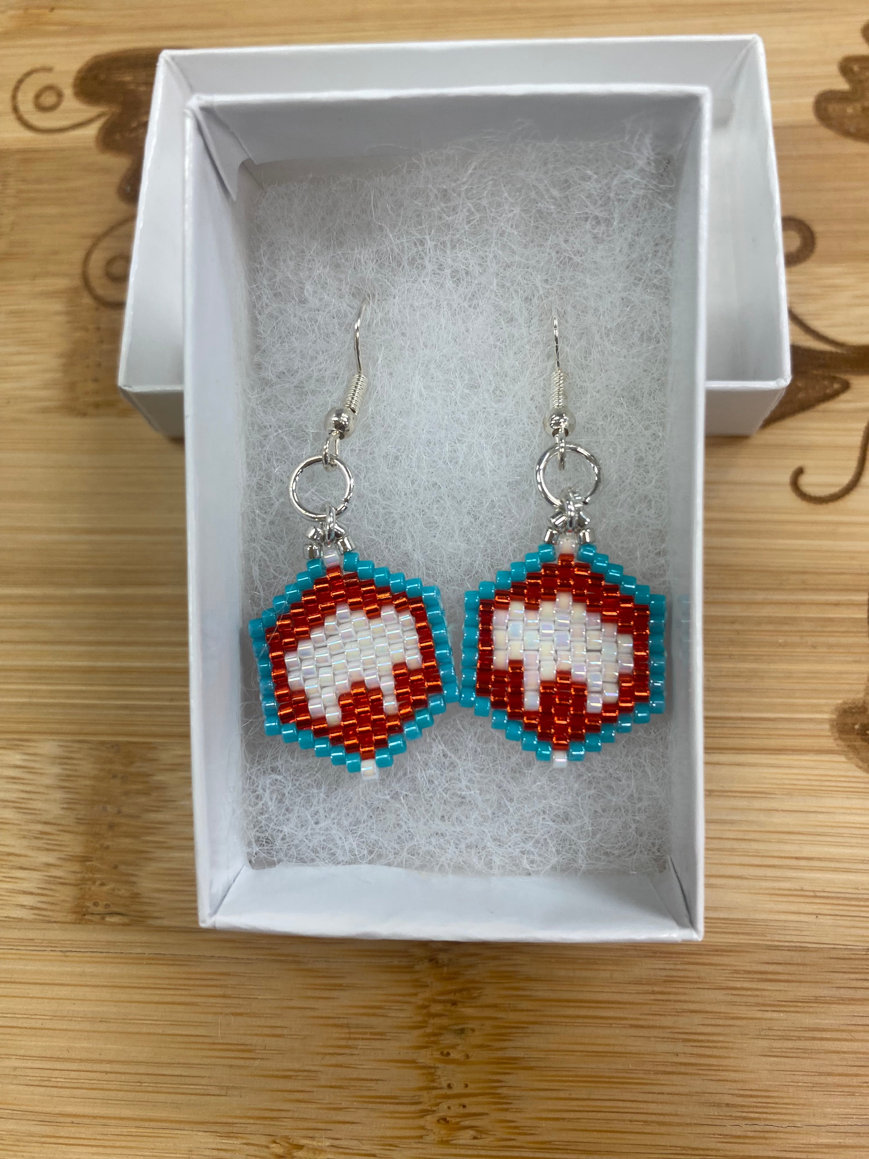 Kelly Vielle Beaded Buffalo Earrings