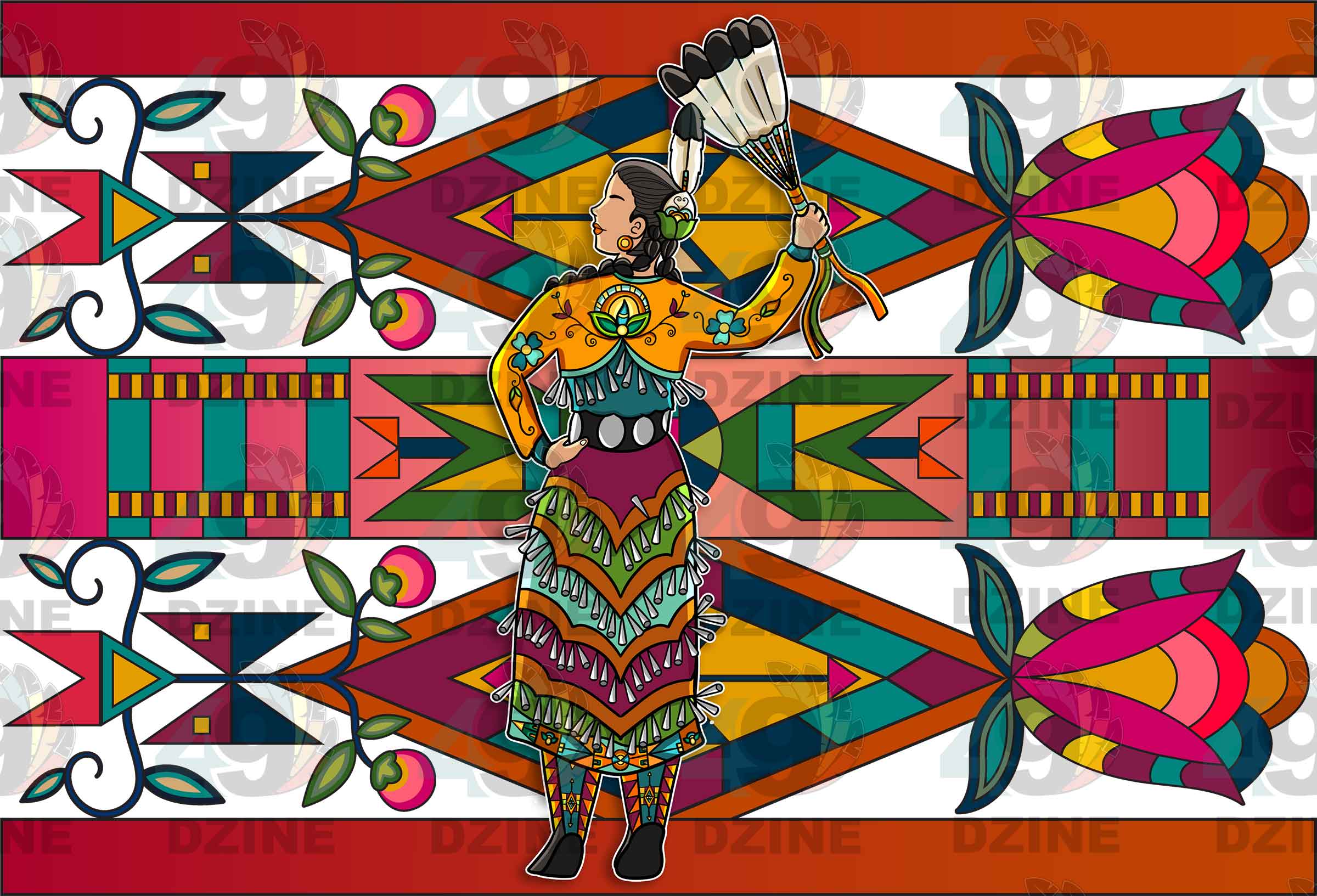 Jingle Dancer 4 for Hoodies Transfer (Various Sizes)