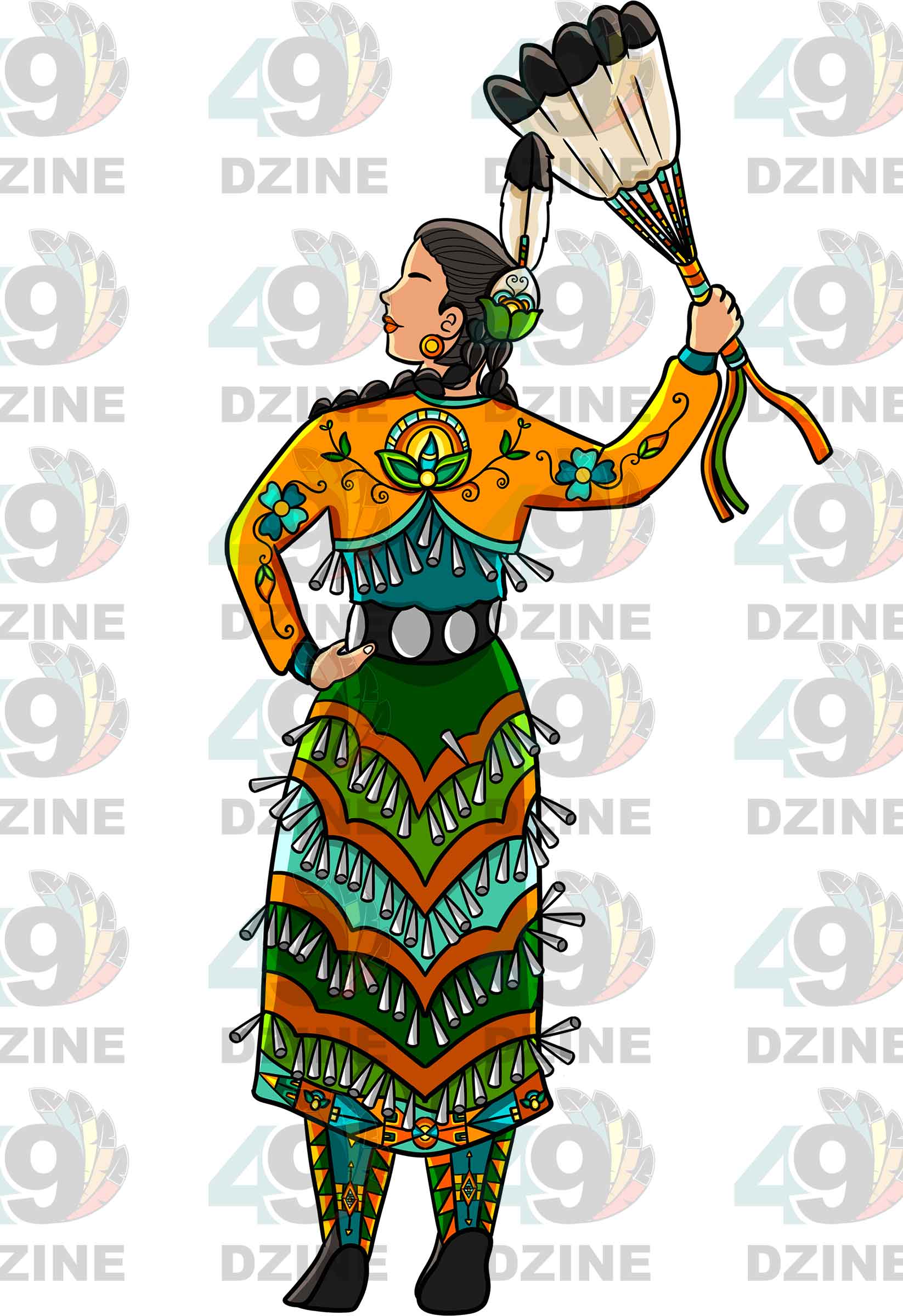 Jingle Dancer 4 Transfer (Various Sizes)