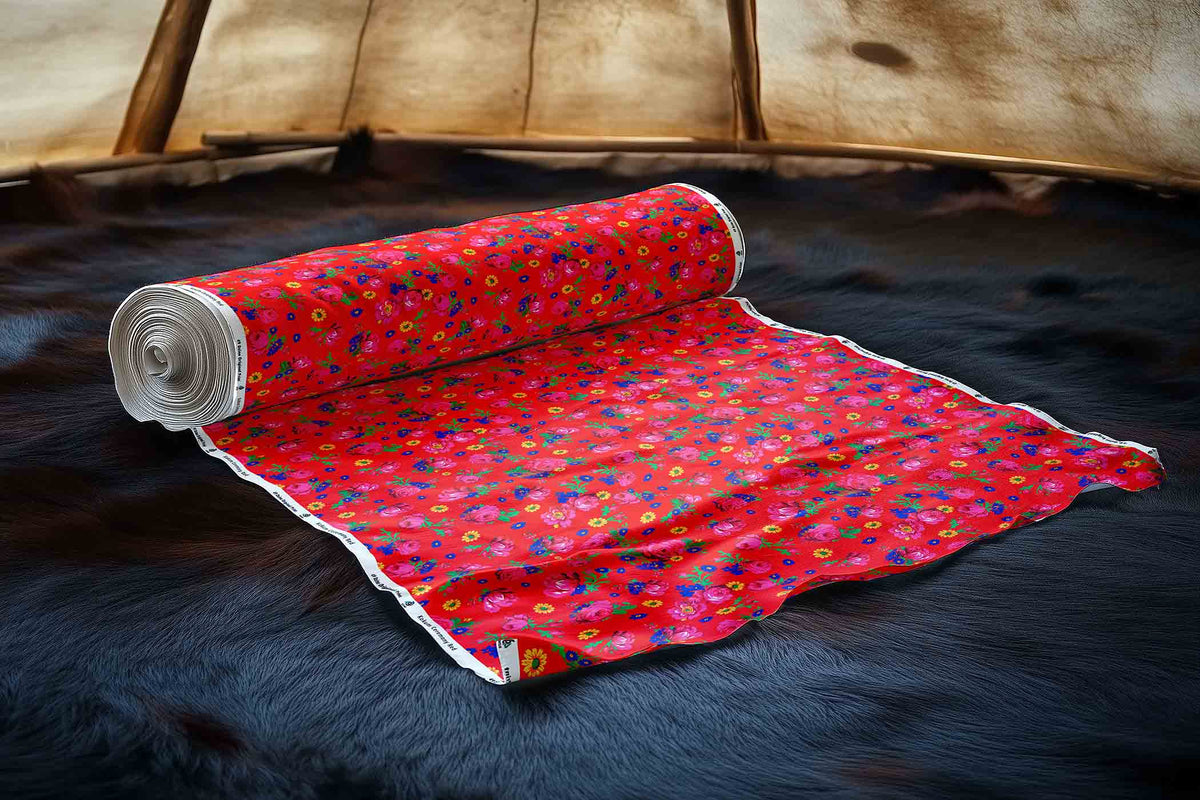 Kokum Ceremony Red Cotton Poplin