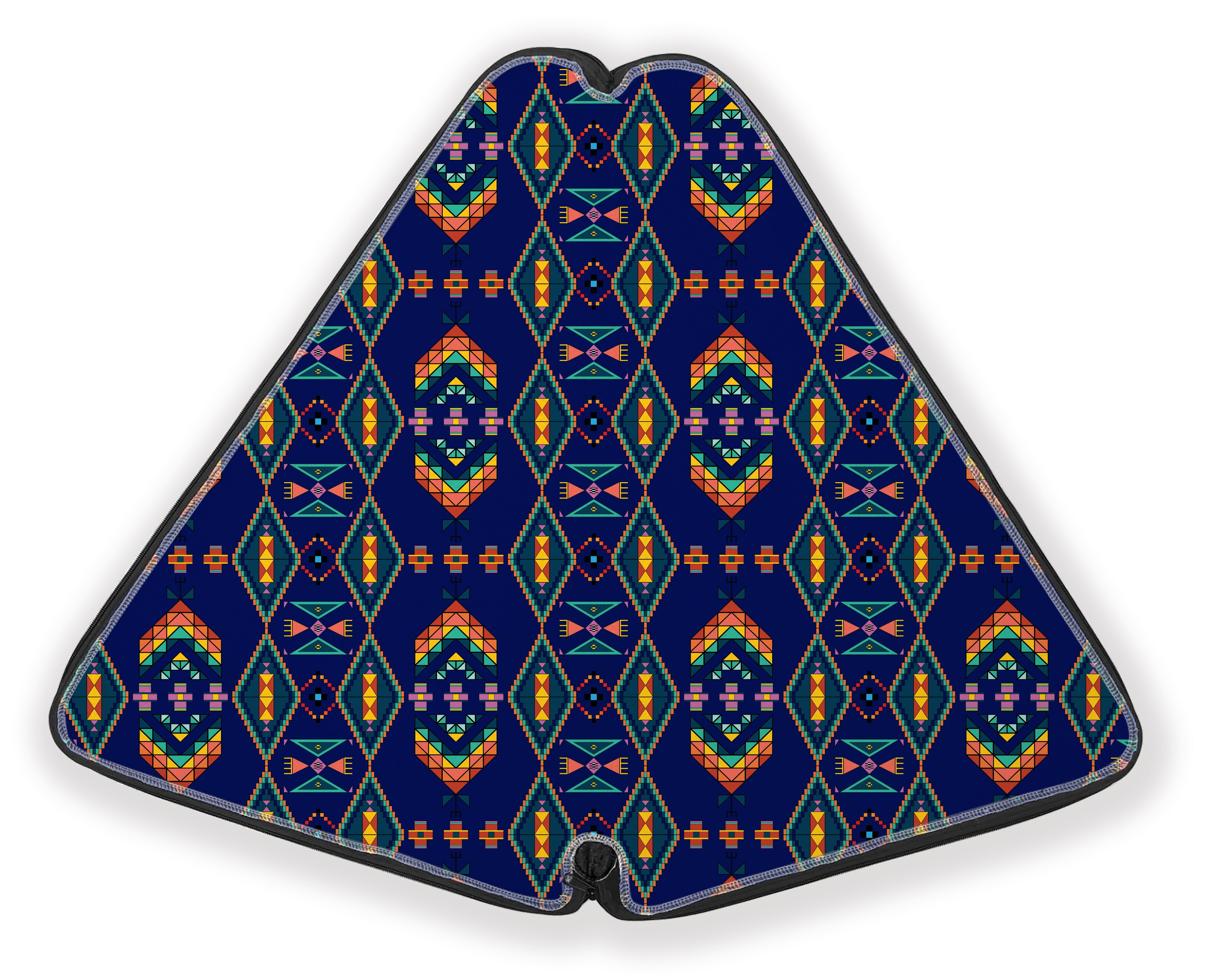 27 Inch Fan Case - Travois Tipi Blue