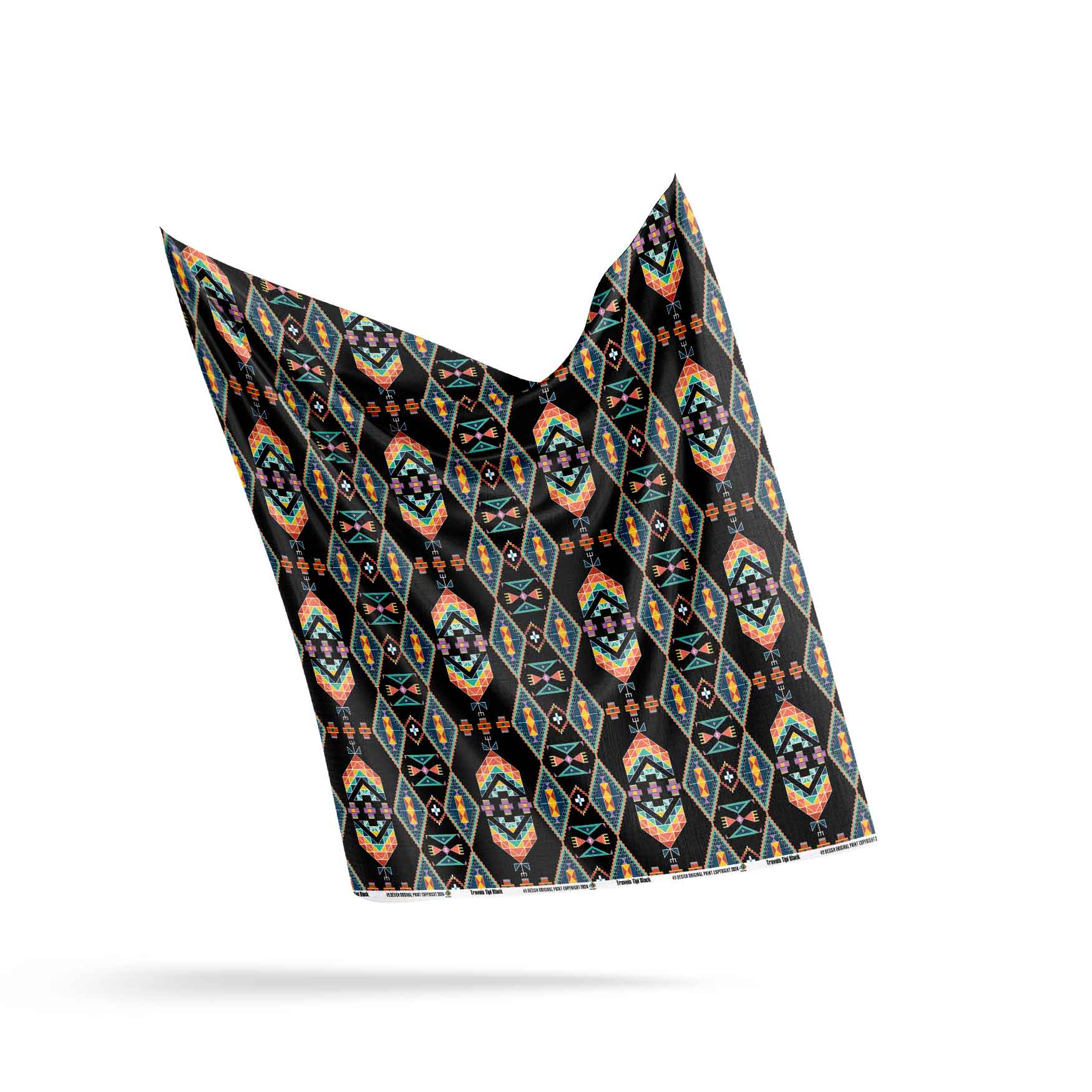 Travois Tipi Black Cotton Fabric