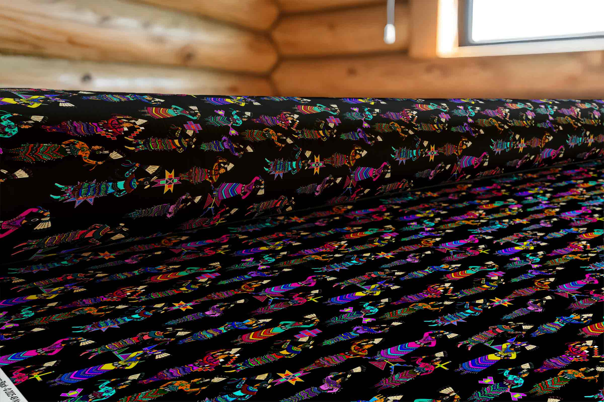 Women's Jingle Dancers Black Small Cotton Poplin