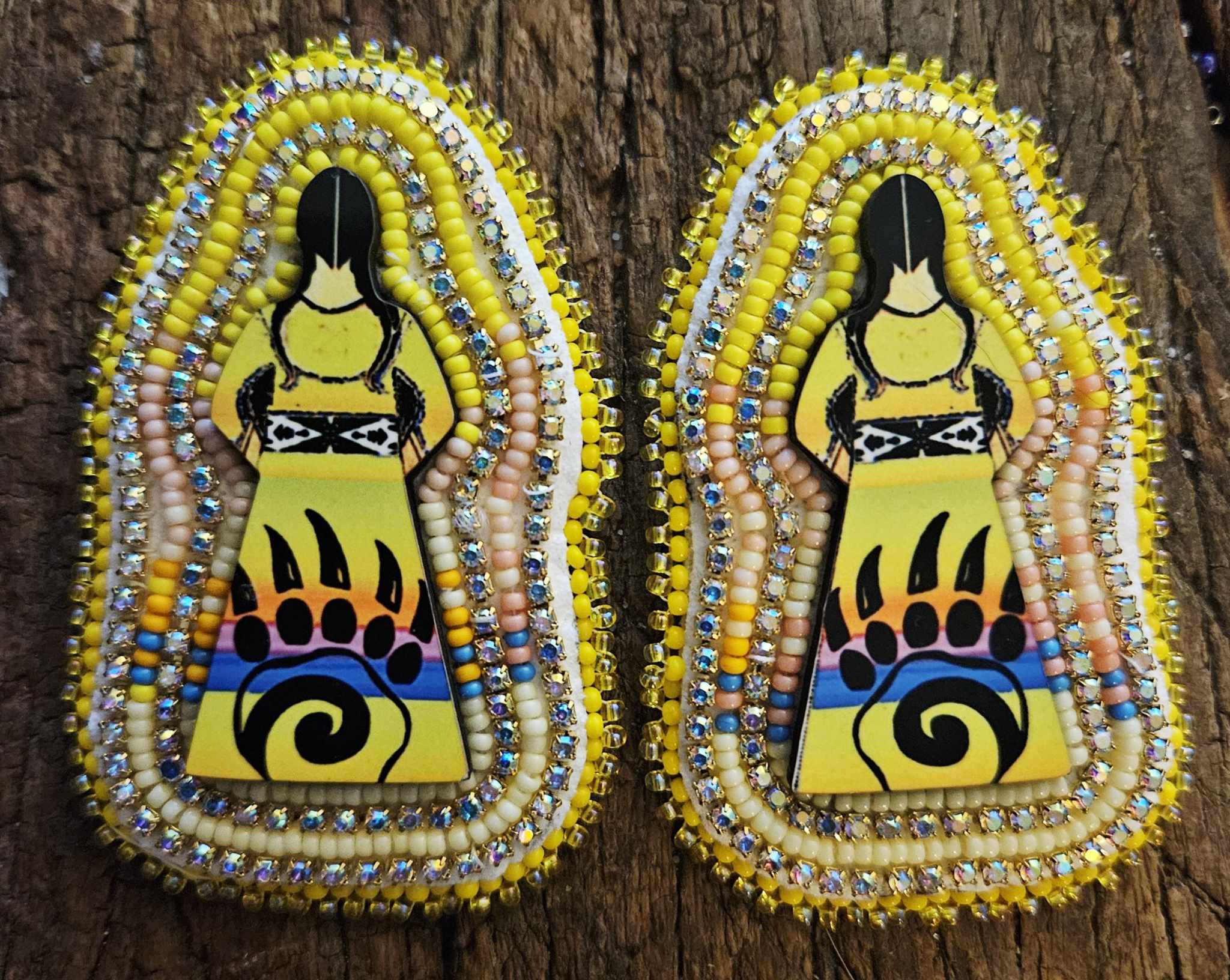 Meg Sheridan Yellow Shawl Dancer Earrings