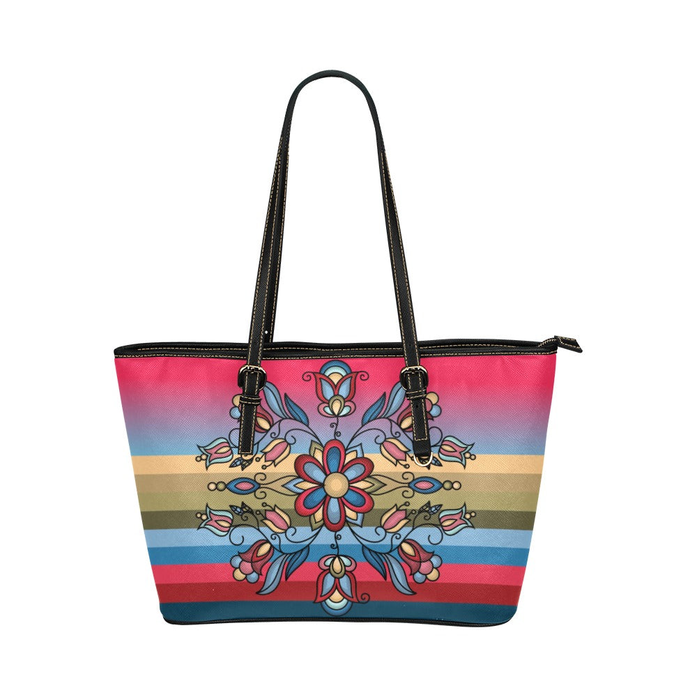 Frozen Petal Cascade Tote Handbag