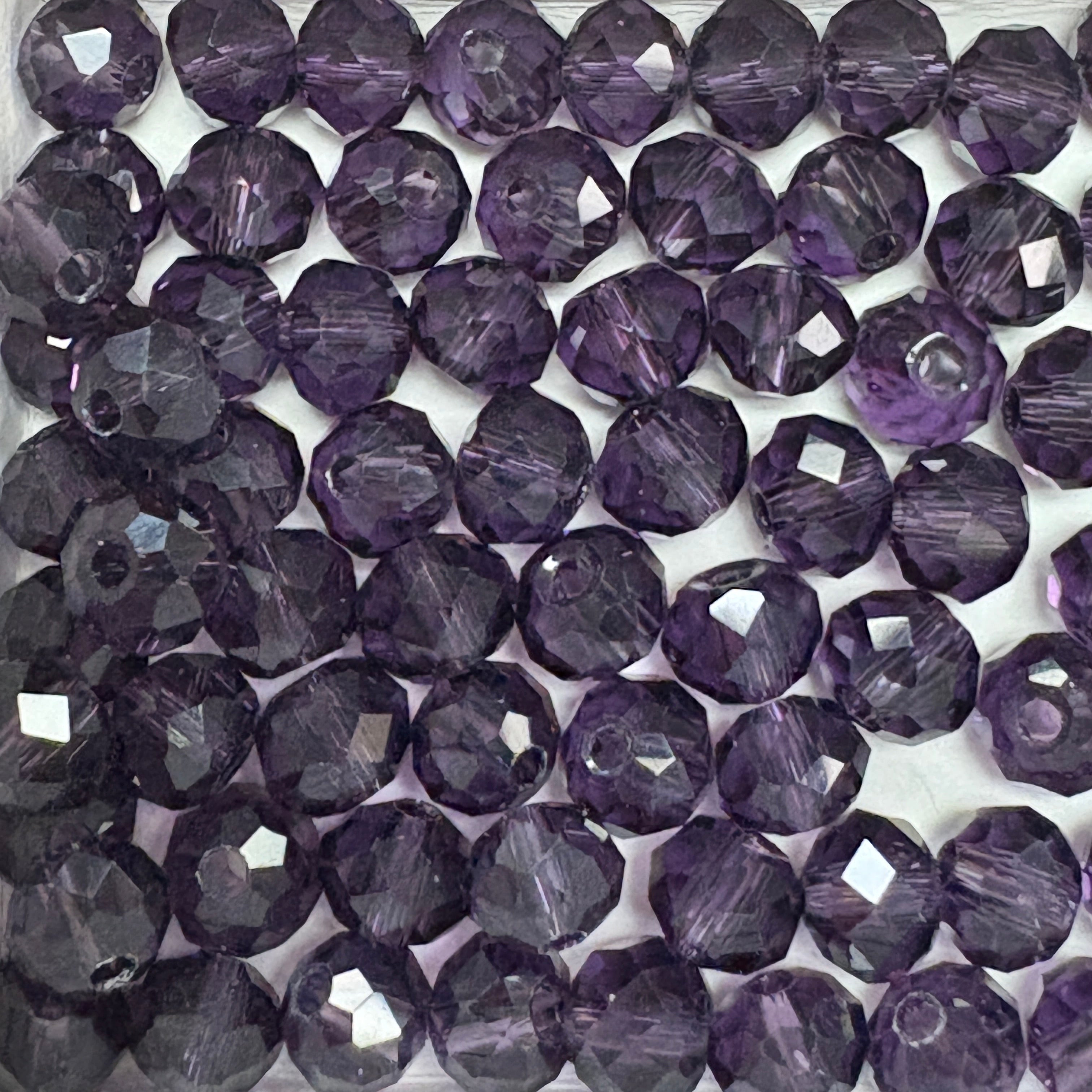 6mm Rondelle Glass Bead - Smoke