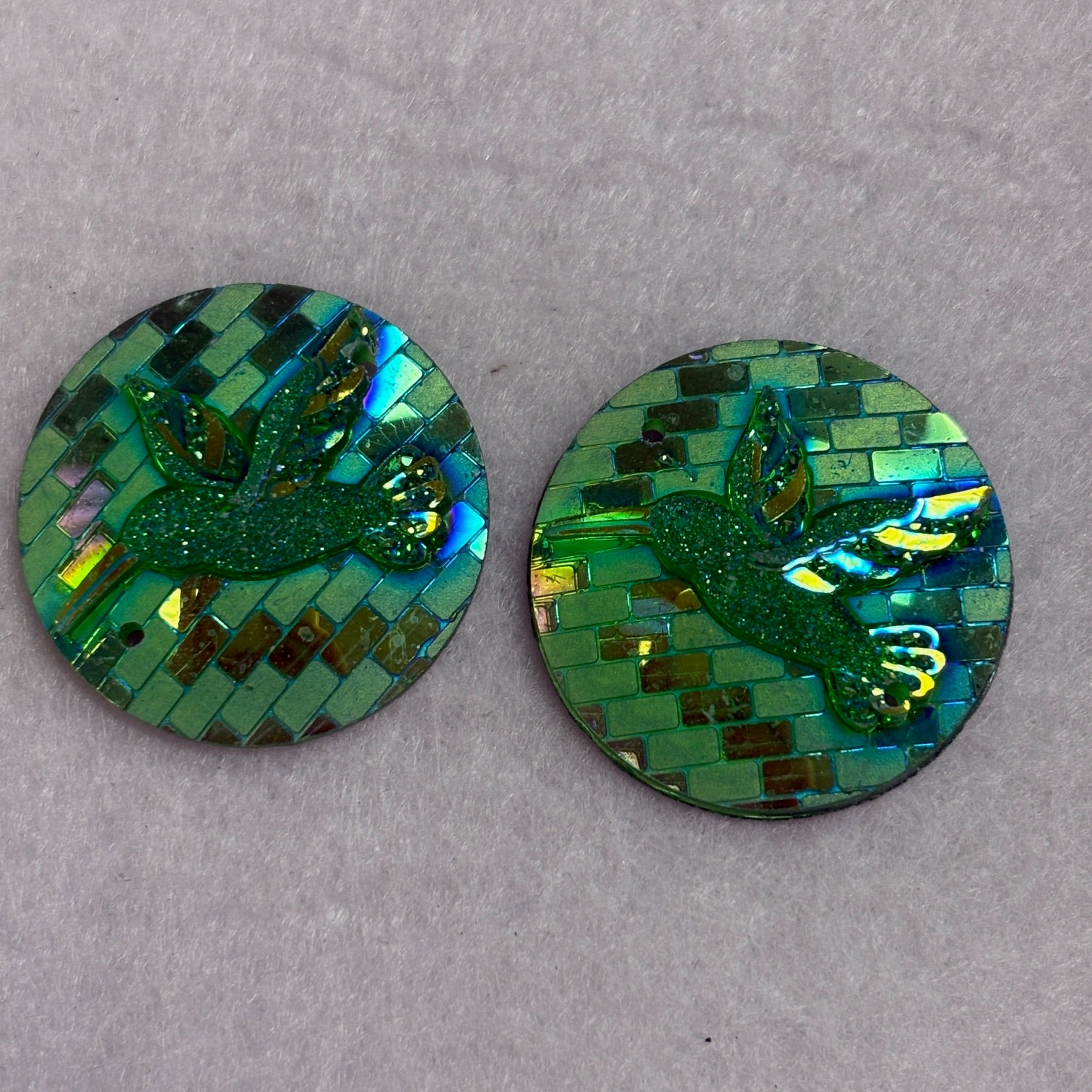Hummingbird Cabochons Set of 2
