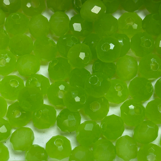 6mm Rondelle Glass Bead - Sage