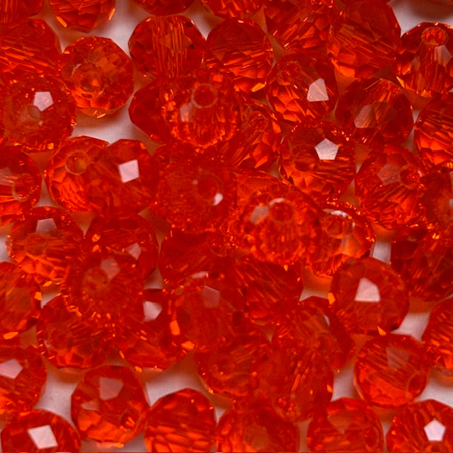 6mm Rondelle Glass Bead - Clementine