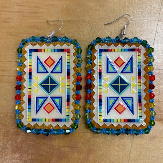 Handmade Hide Beaded Earrings