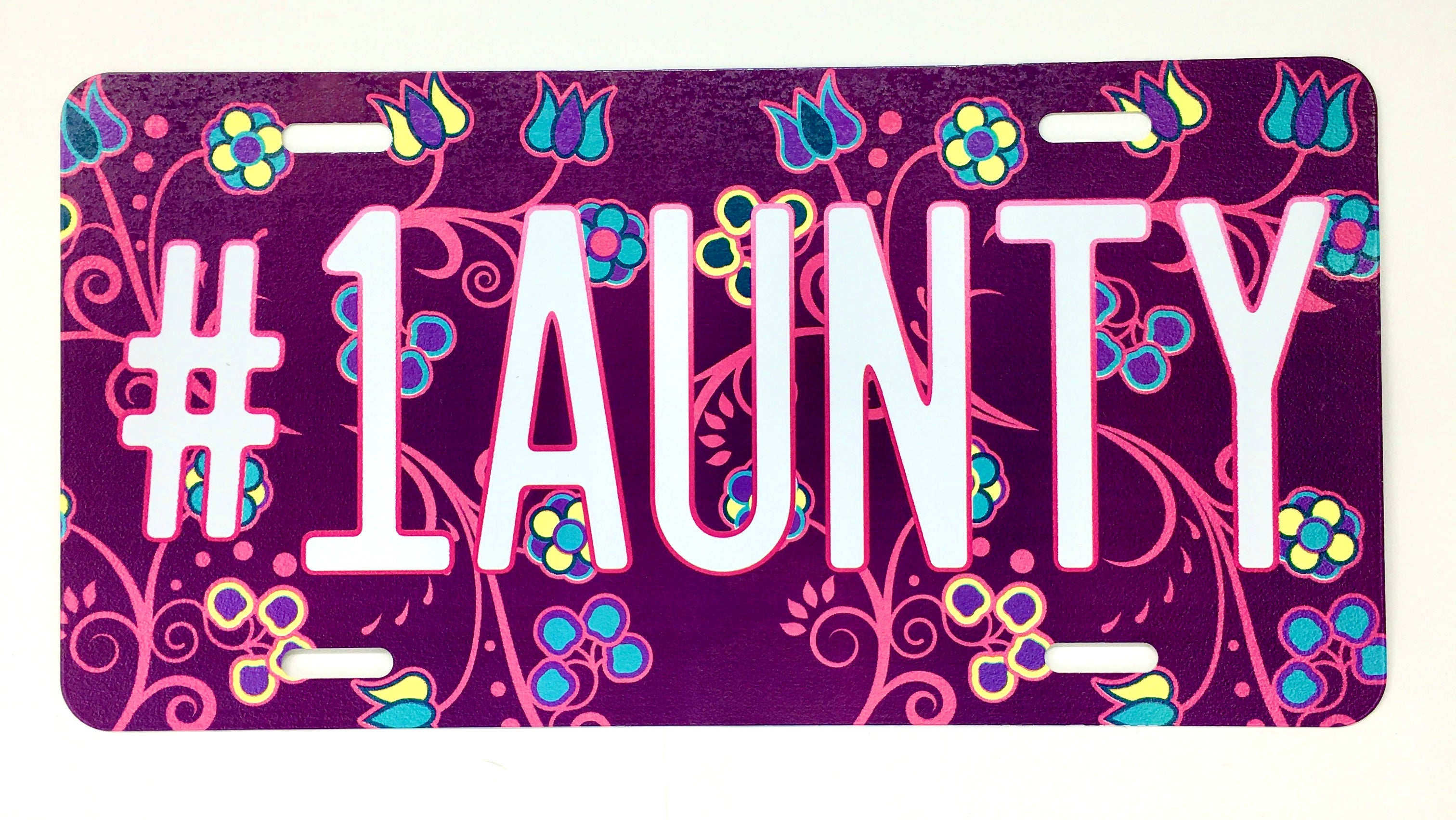 #1AUNTY Blue Trio Grape Vanity Plate